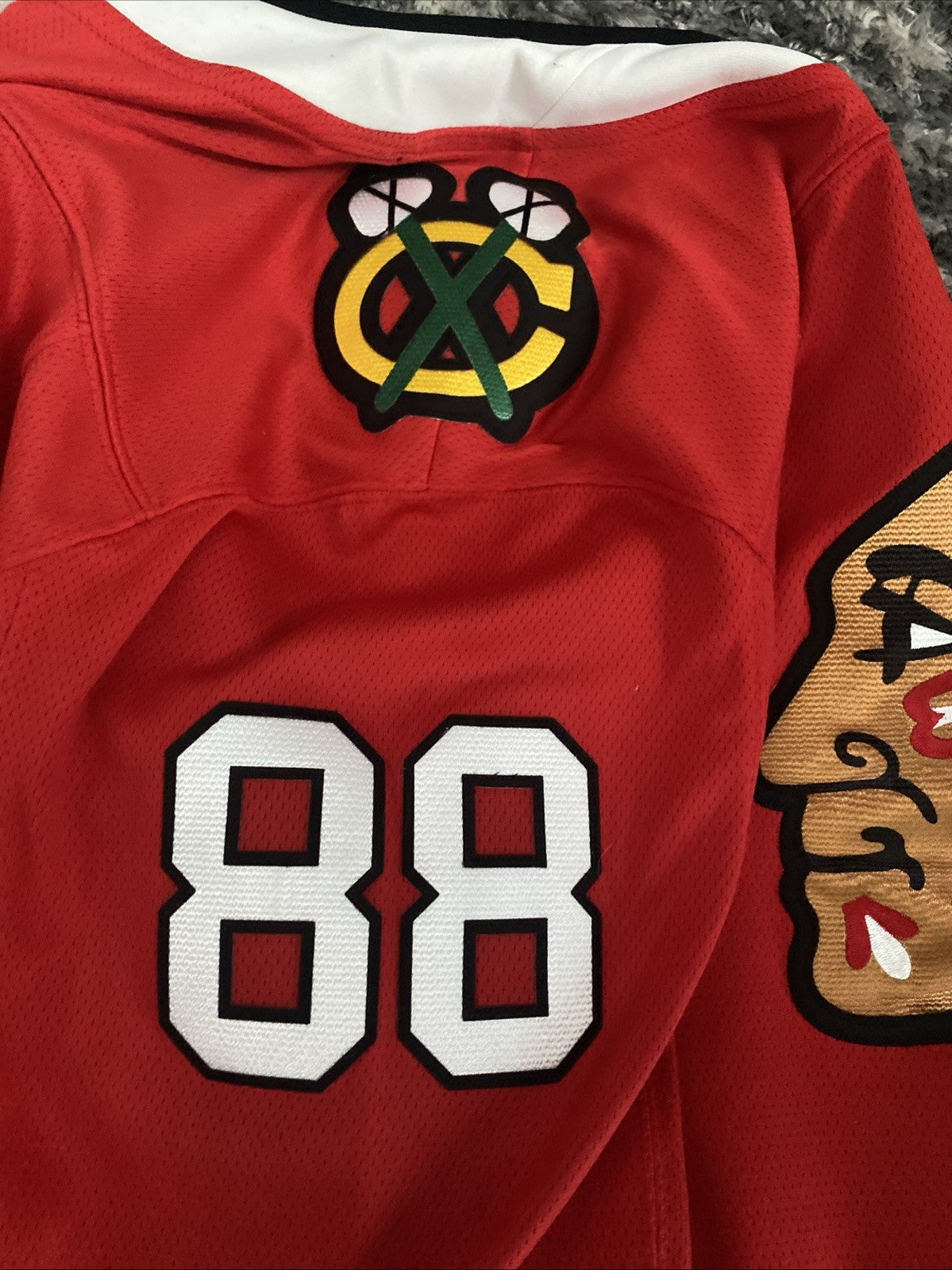 Fanatics Mens Red #88 Patrick Kane Chicago Blackhawks Authentic Jersey Size Lrg