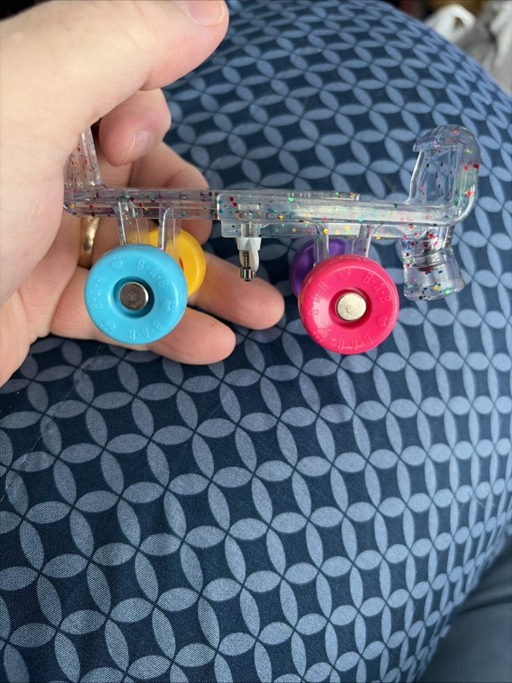 Build A Bear Sparkle Roller Skates Rainbow Pastel Glitter Shoes