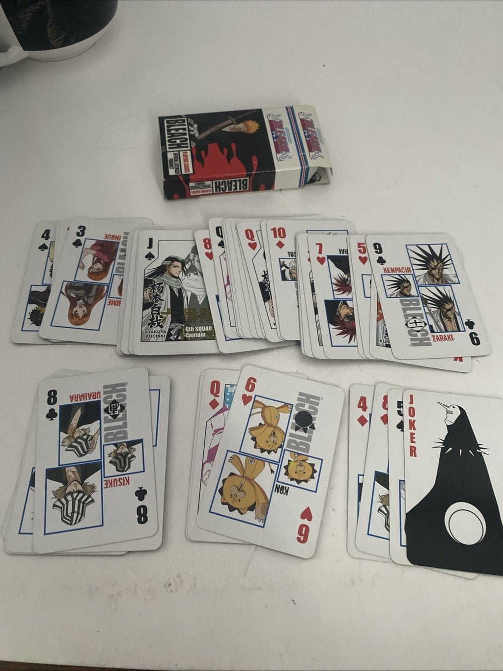 Shonen Jump Bleach Deck of Playing Cards. Opened Box Anime Art