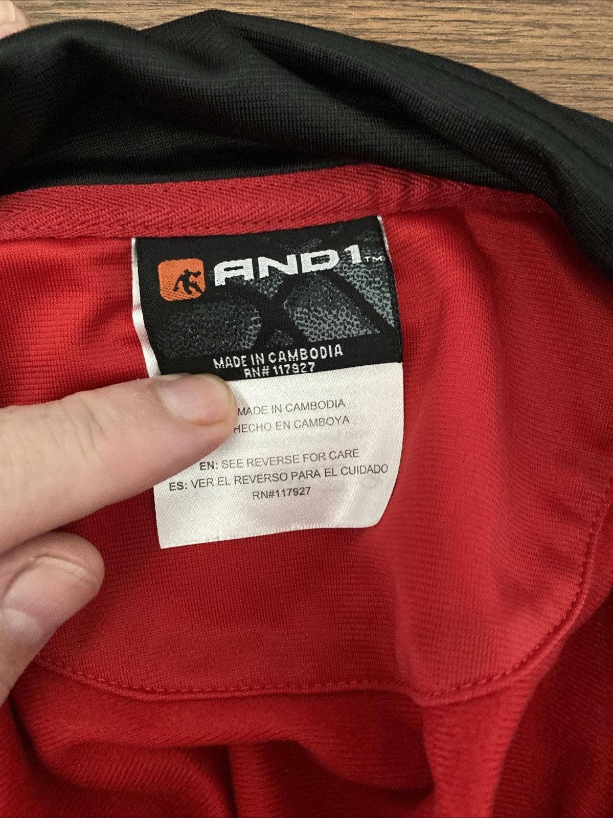 And 1  tracksuit size large longsleeve men’s black and red