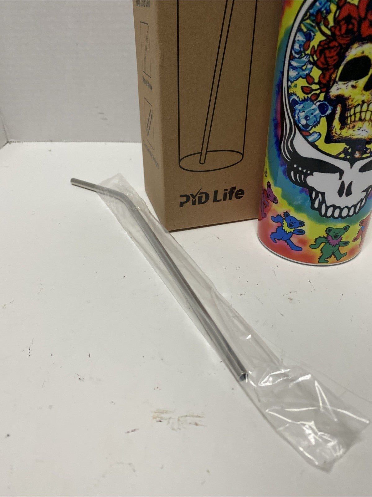 PID Life 20 Oz Sublimation Tumbler ￼ Grateful Dead metal straw