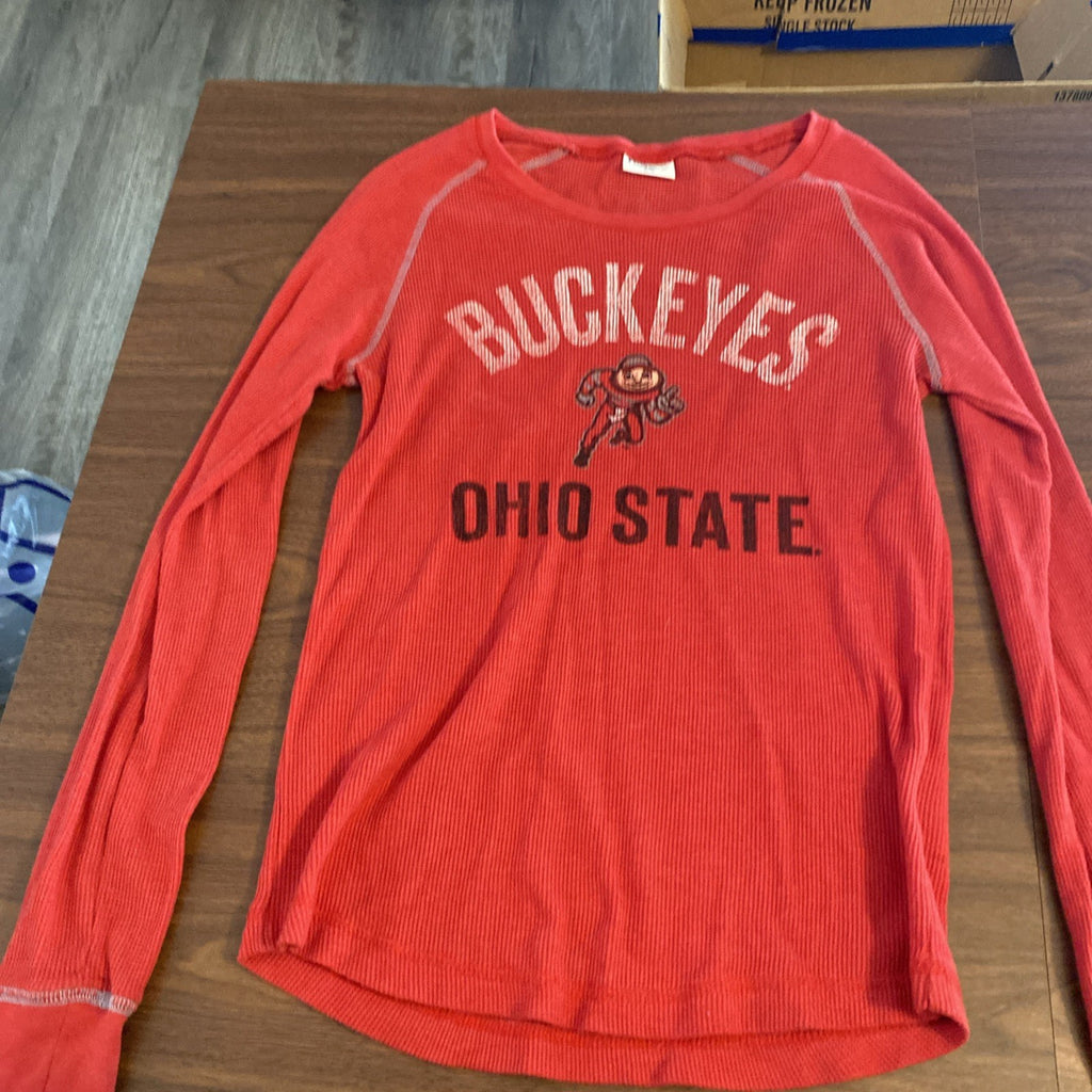 NCAA Ohio State buckeyes youth 12 14 long sleeve red thermal