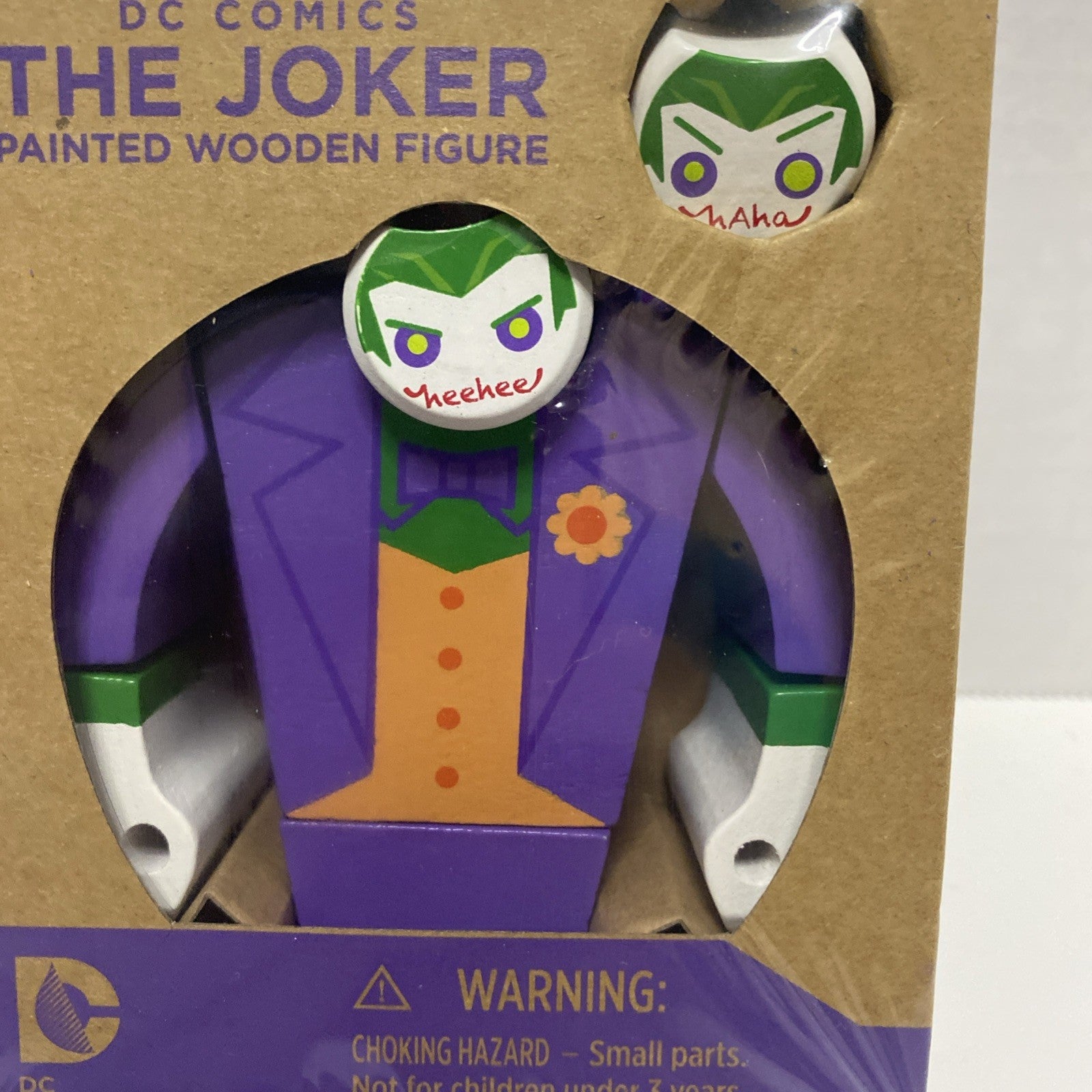 The Joker Painted Wooden Figure Loot Crate Exclusive Sealed DC Comics Toy