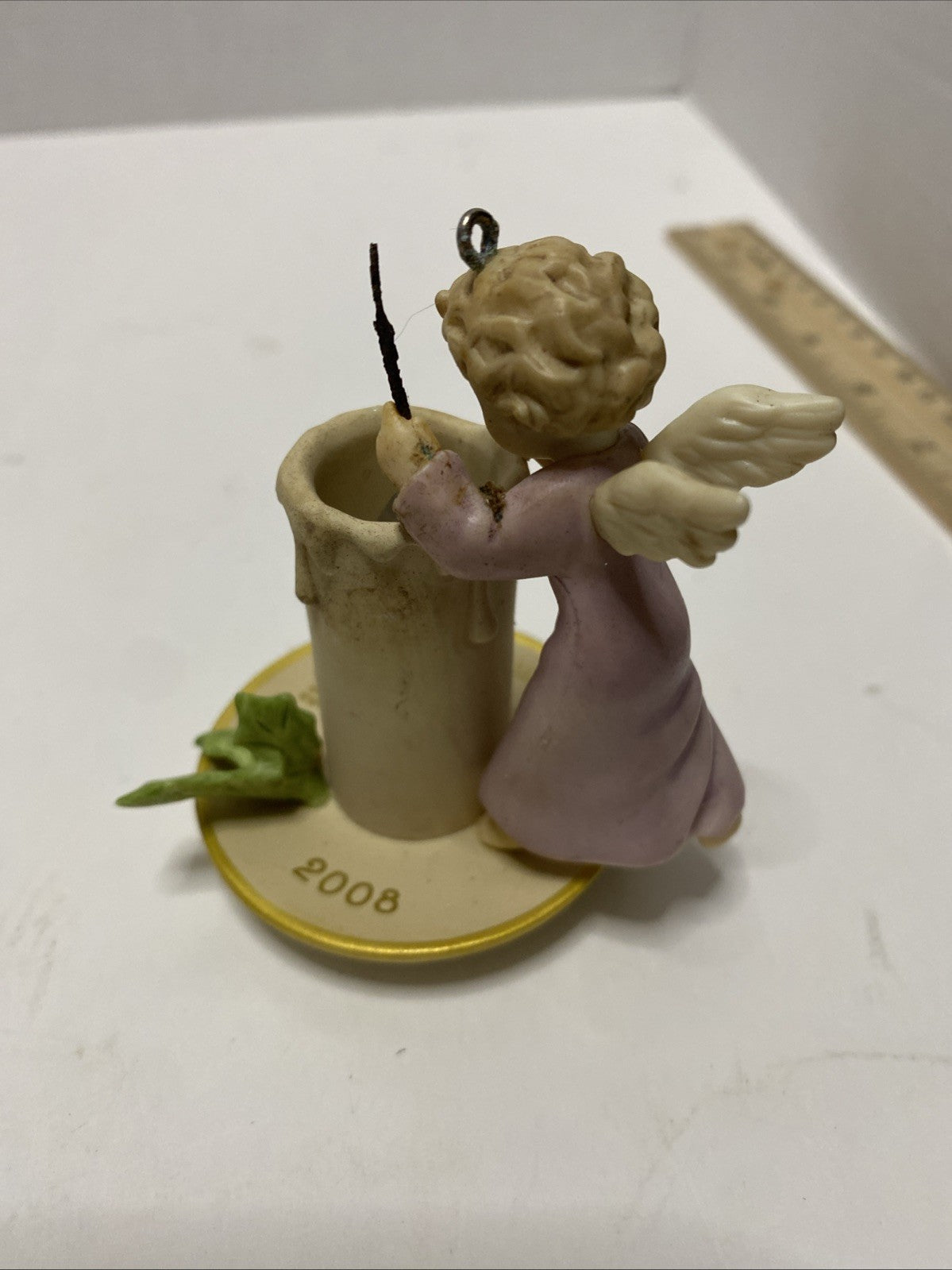 Hallmark Keepsake Ornament ~ 2008 Let It Shine ~ Light Feature ~ Angel & Candle