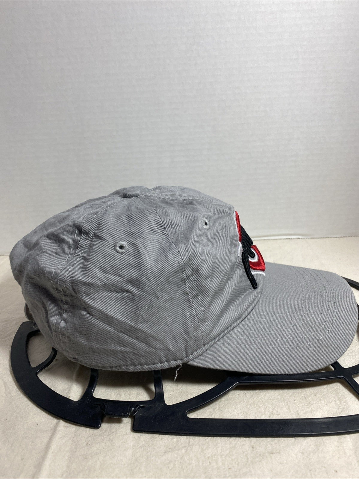 Ohio State Buckeyes Hat Cap One Size Gray Strap Stretch Logo NCAA