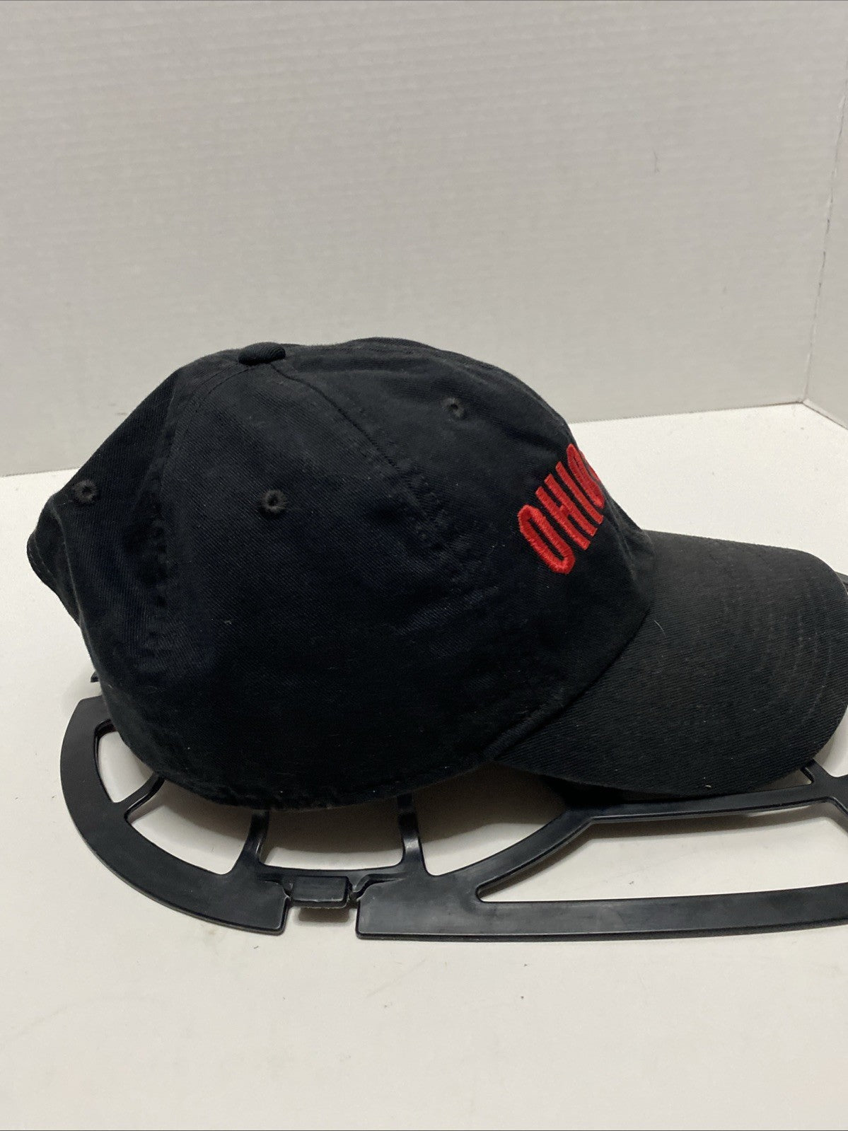 Ohio State Buckeyes NCAA  Black With Red Letters Club Cap Adjustable