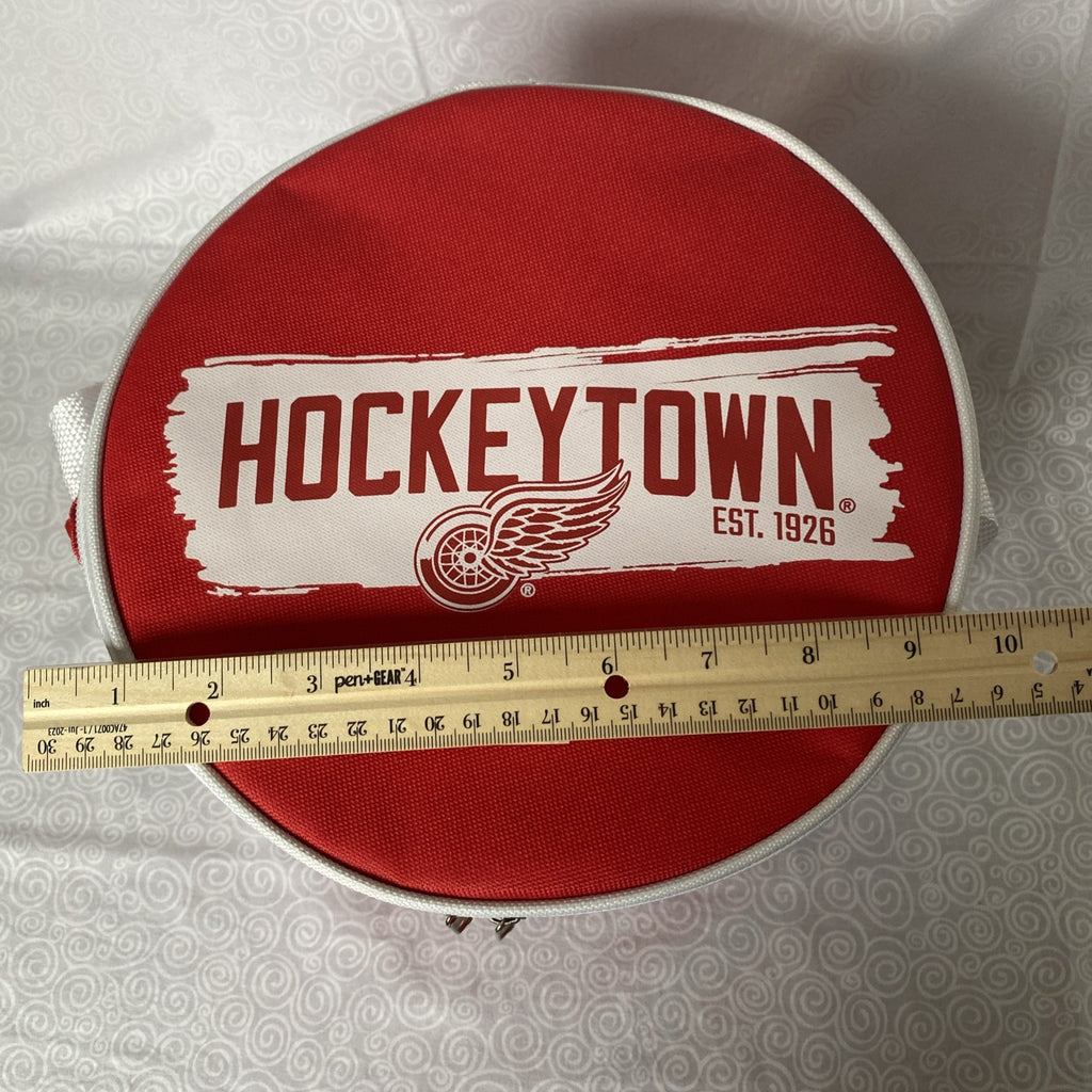 HOCKEYTOWN LITTLE CAESARS DETROIT RED WINGS INSULATED COOLER CARRY BAG ZIPPERED