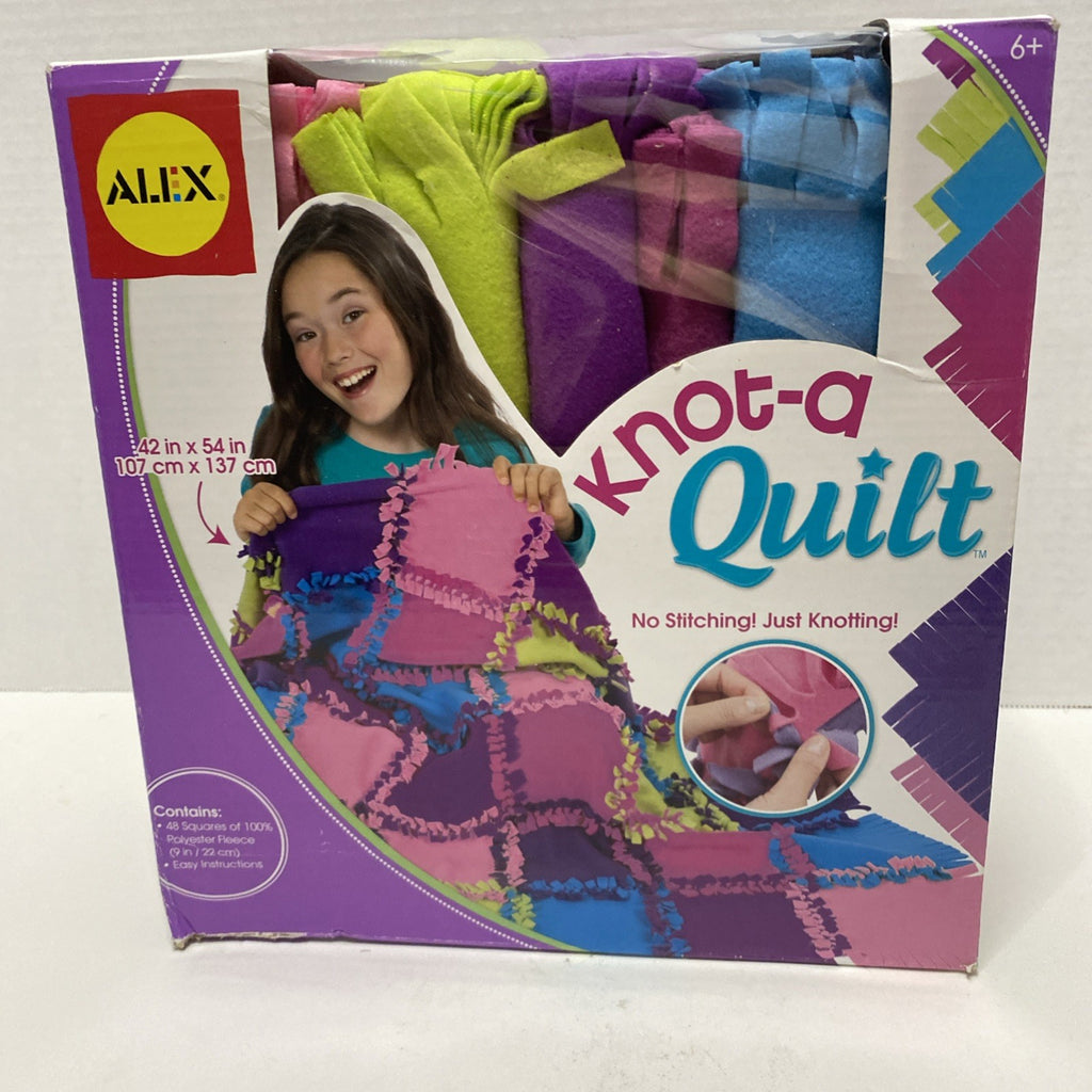 Alex Brands Knot a Quilt Kit 42" x 54" No Sew DIY Craft New