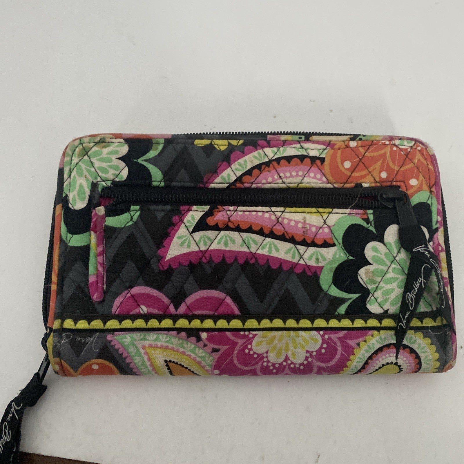 Vera Bradley Clutch Zipper Paisley Wallet