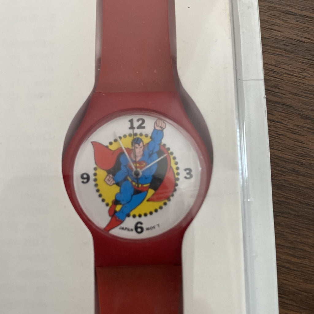 Superman Watch 50th Birthday Red Armour Celebrates DC Comics 1987 Promo