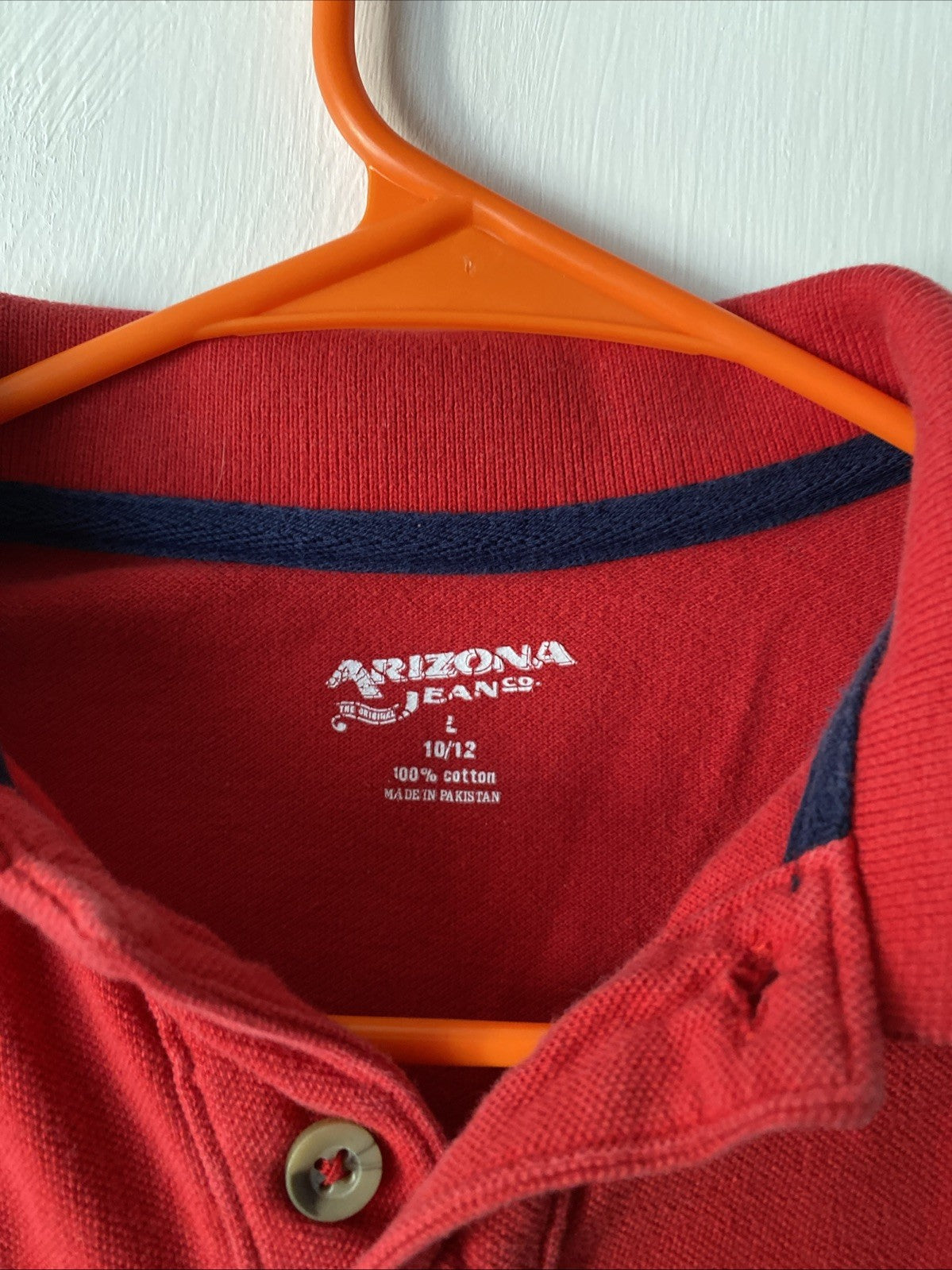 Arizona Jeans Co. Kids’ Red Polo Dress Shirt/Uniform Shirt Size L kids 10-12