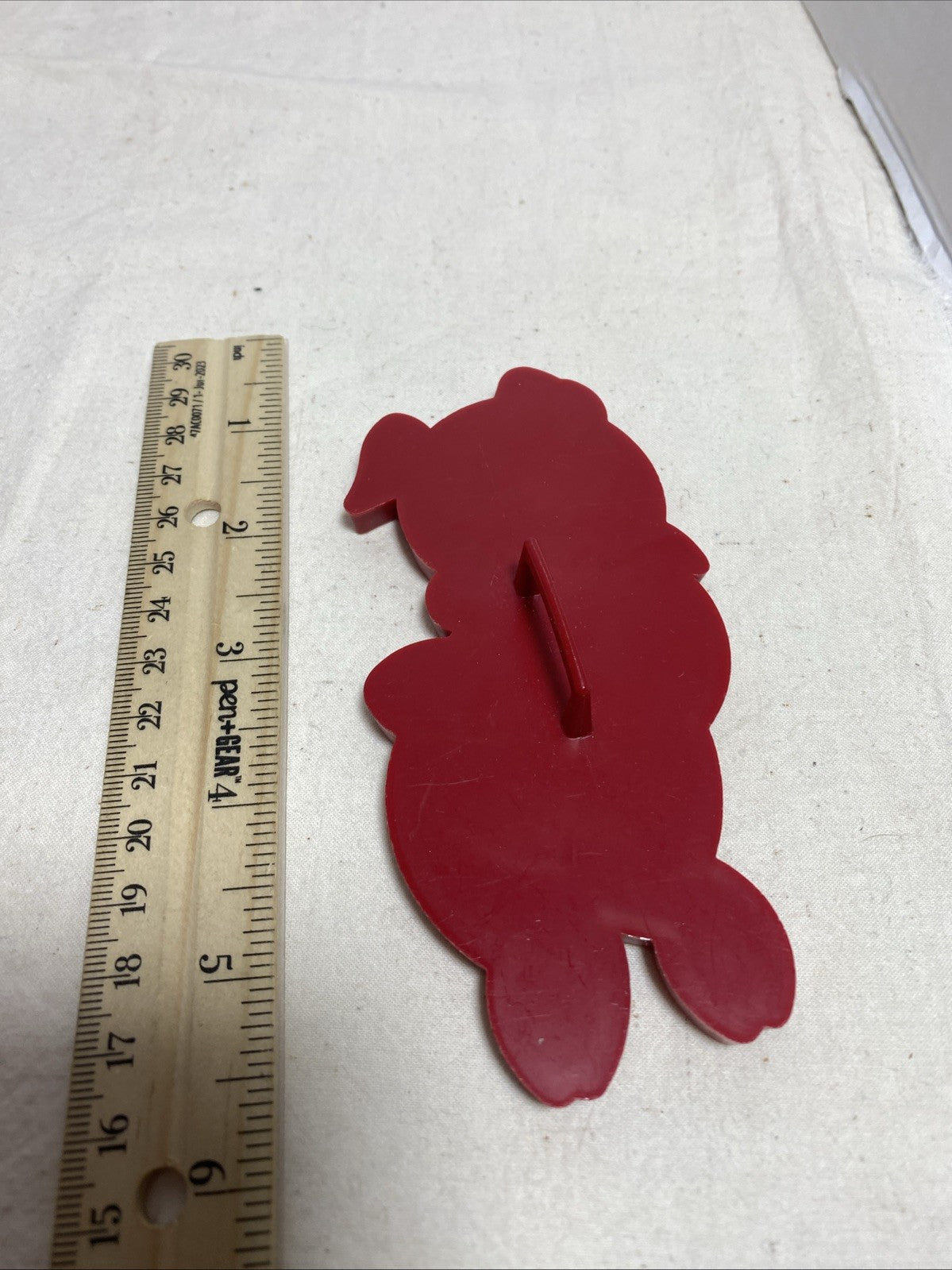 Tupperware Porky Pig Red Cookie Imprint Cutter with Handle 5-inch
