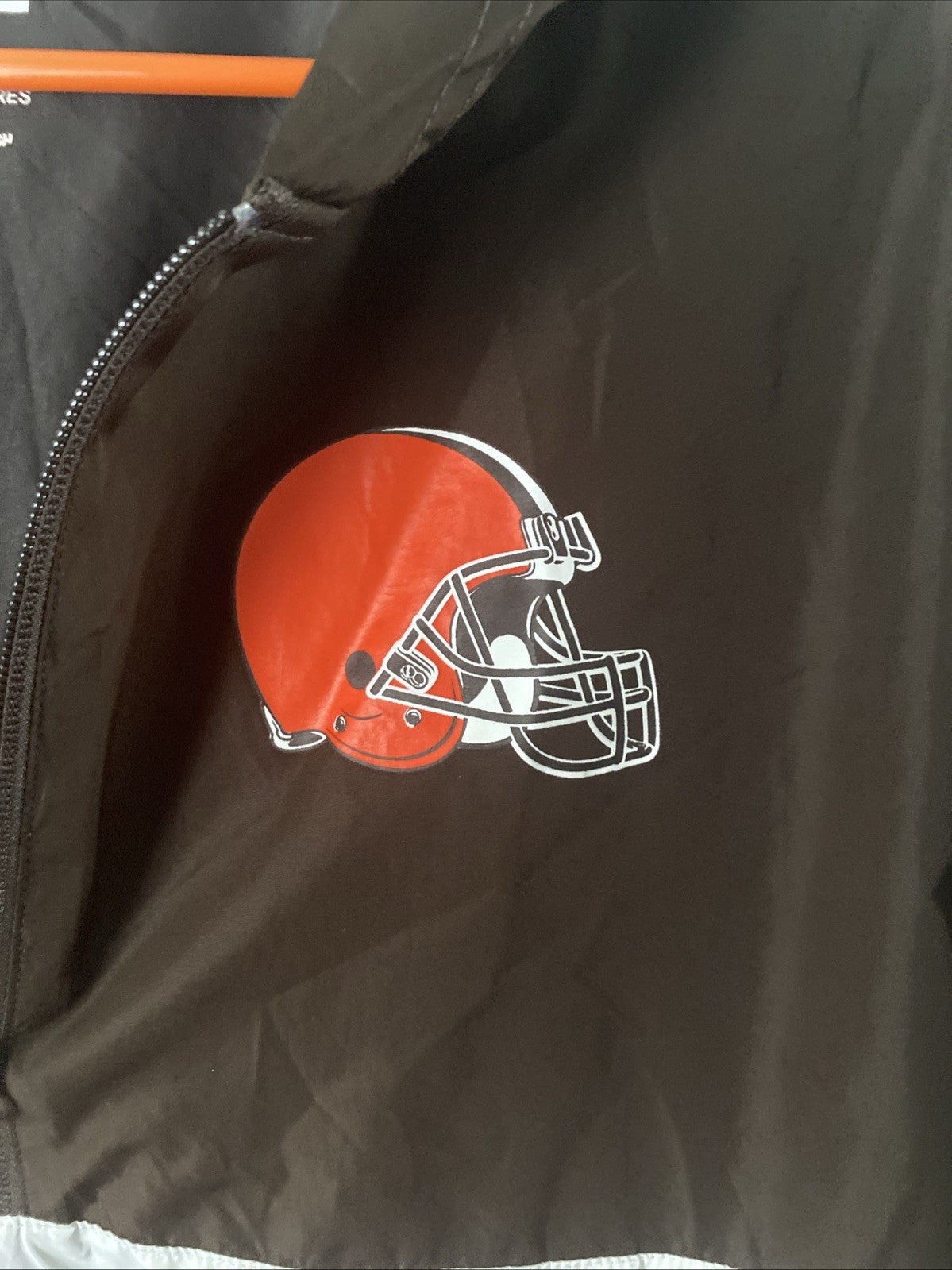 Cleveland Browns Brown, NFL Team Apparel Lightweight Windbreaker Jacket Size S