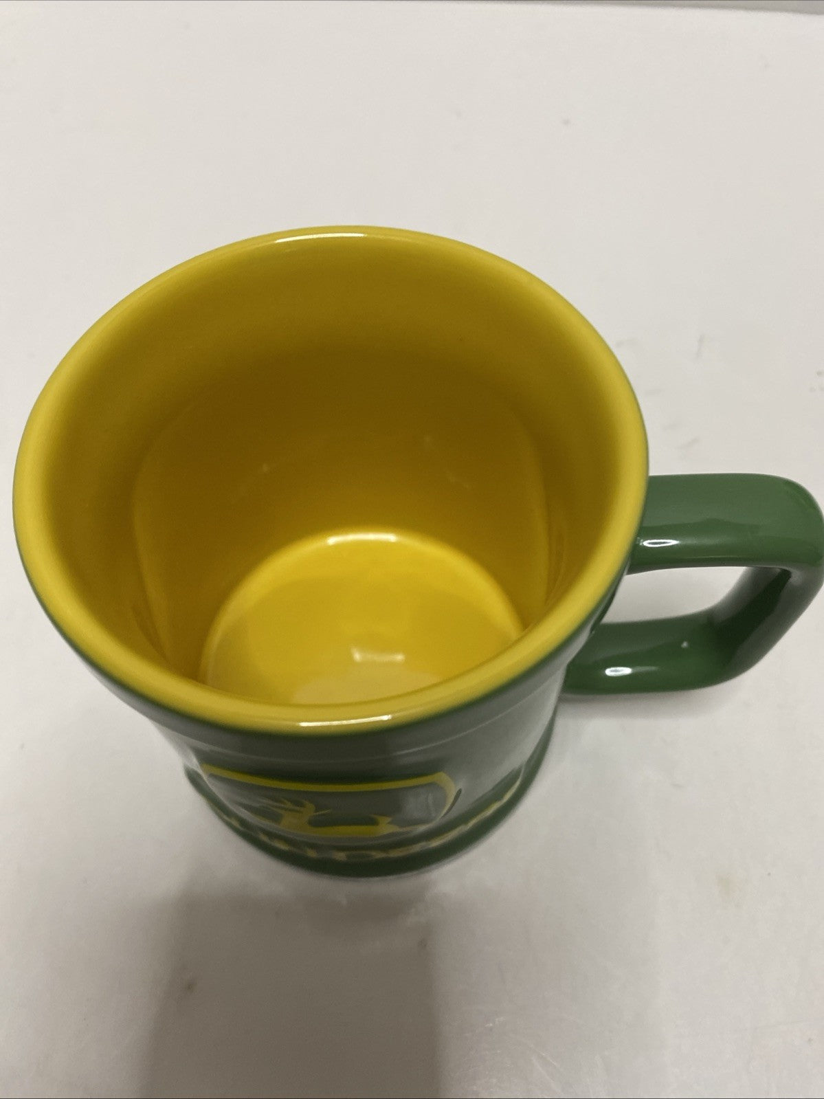 COLLECTIBLE Coffee Mug John Deere Raised Logo Coffee Mug - Preowned