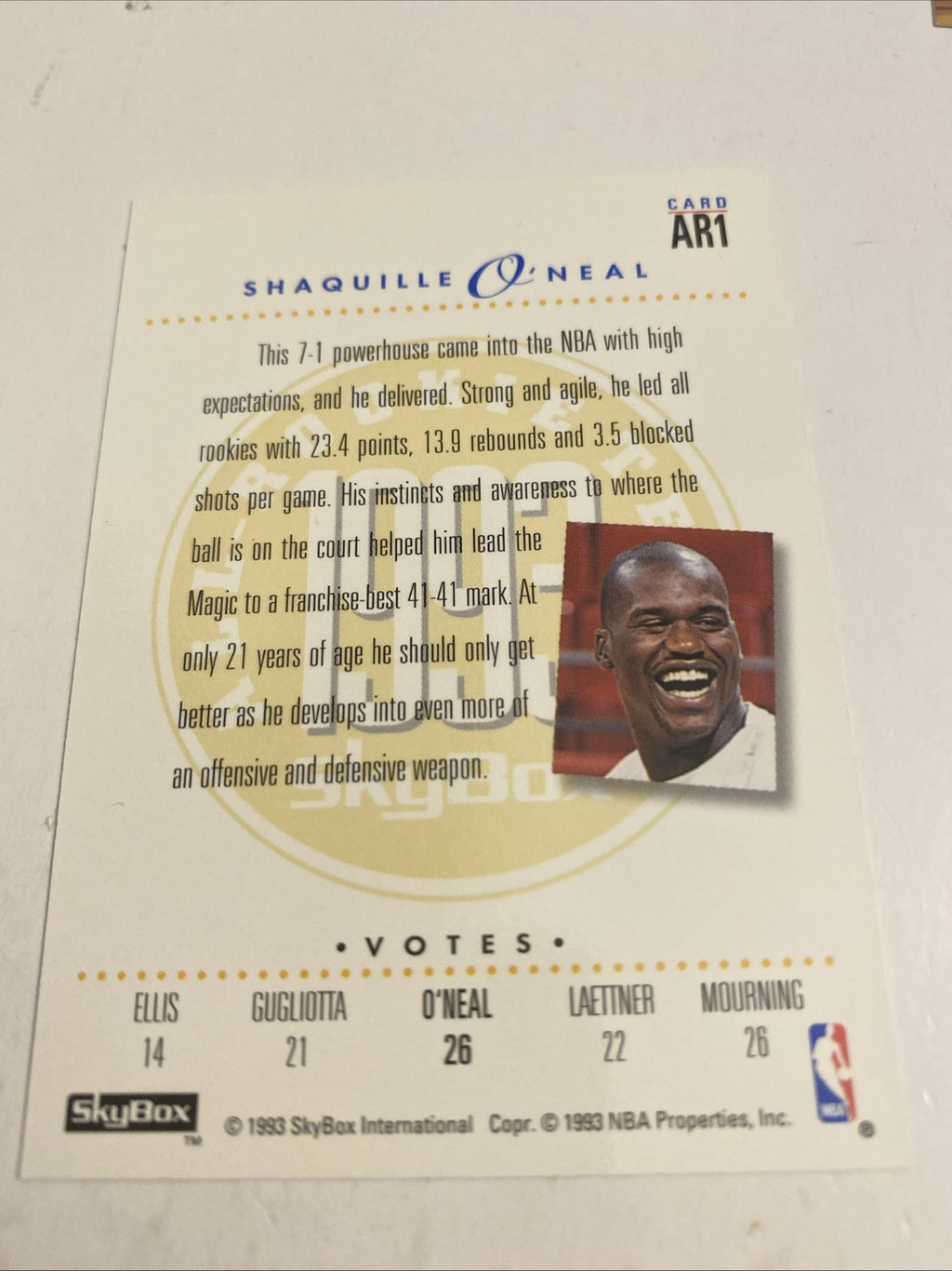 1993-94 Skybox Premium Shaquille O'Neal All-Rookie Team Orlando Magic #AR1 HOF