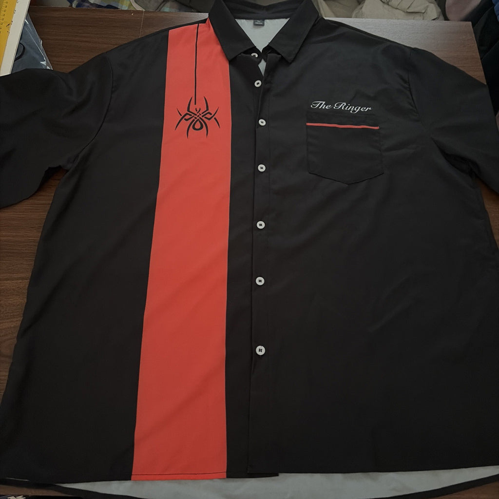 MEN'S XL SHIRTS ~ ECKO CUT & SEW UTILITY / TRIBAL SPIDER ~ VGC BLACK The Ringer