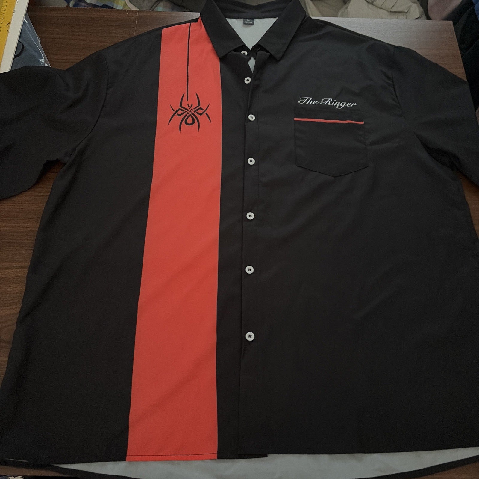 MEN'S XL SHIRTS ~ ECKO CUT & SEW UTILITY / TRIBAL SPIDER ~ VGC BLACK The Ringer