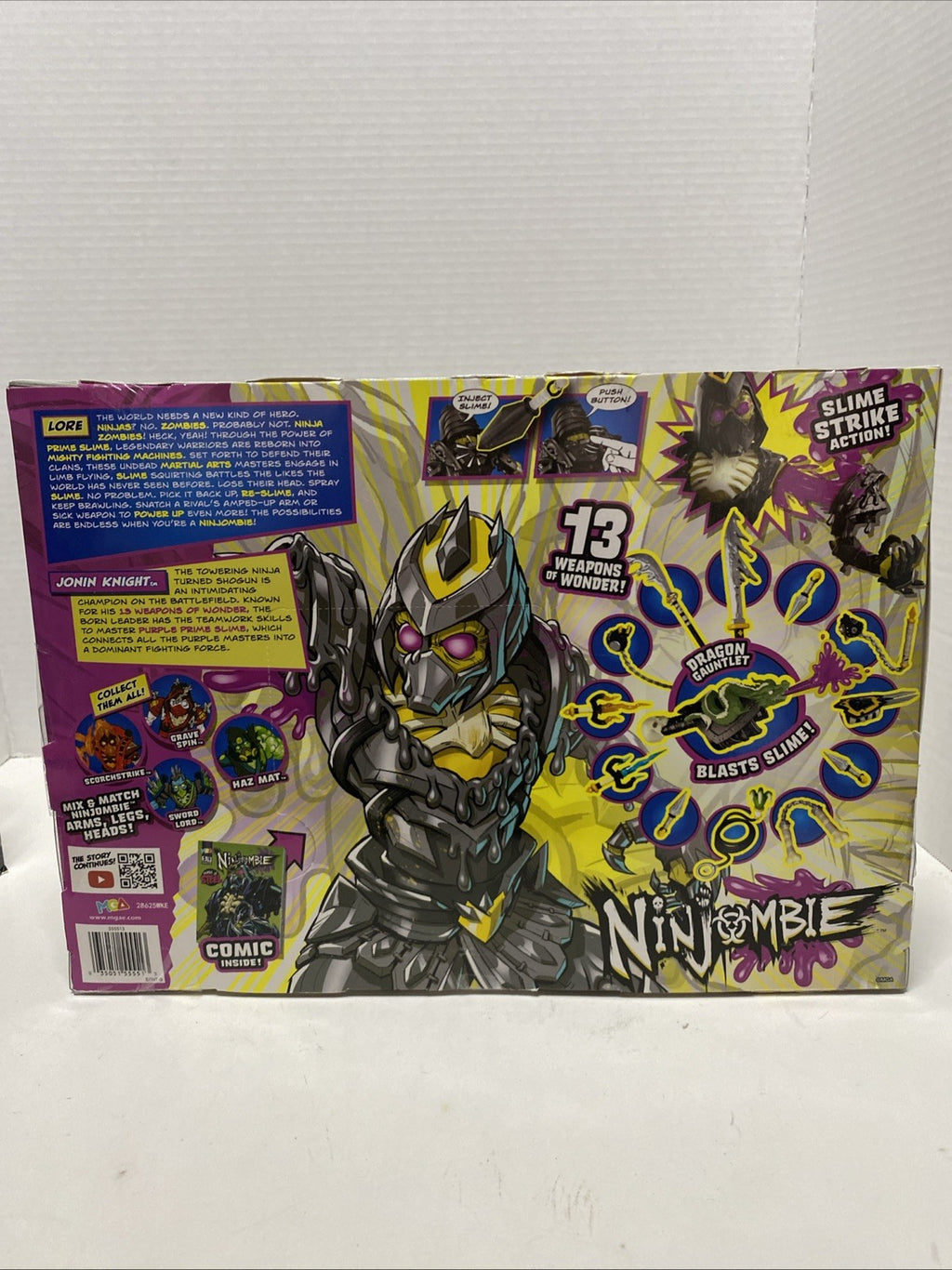 Rare NIB Ninjombie Jonin Knight Action Figure with Comic Book Slime Strike