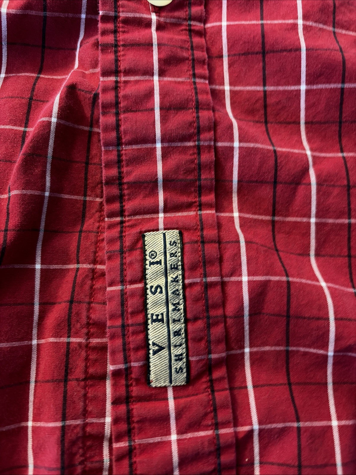 vesi sportswear Men’s Large Long Sleeve Ohio State Buckeye Plaid Button-Down