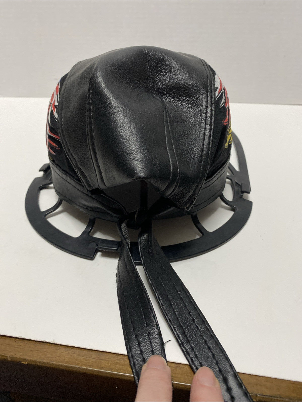 USA Flag & Eagle Leather Wrap Hat Durag Bandanna Headwrap
