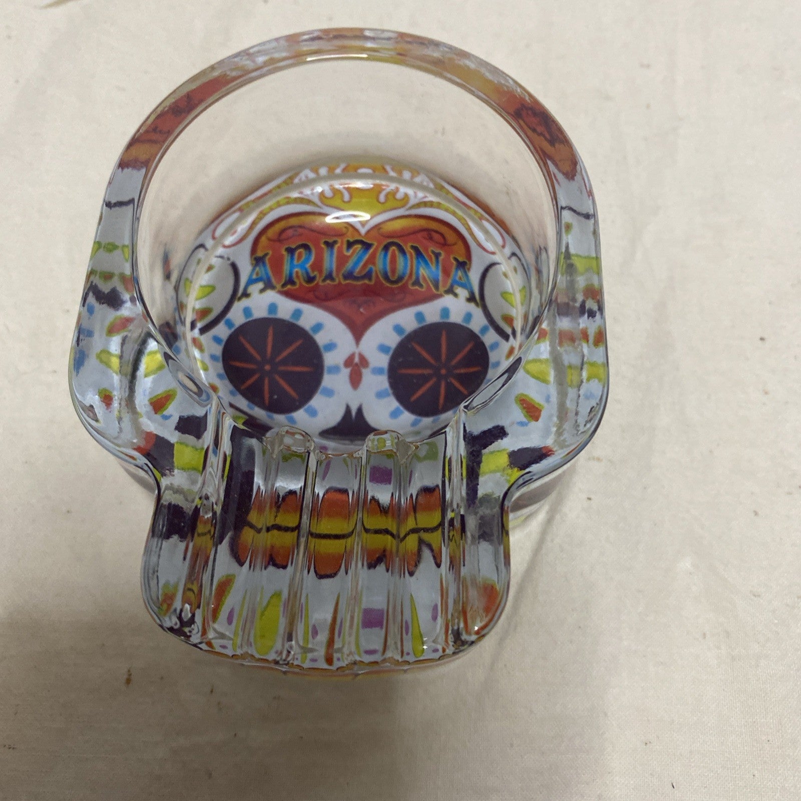 Day Of The Dead Sugar Skull Ashtray From Arizona