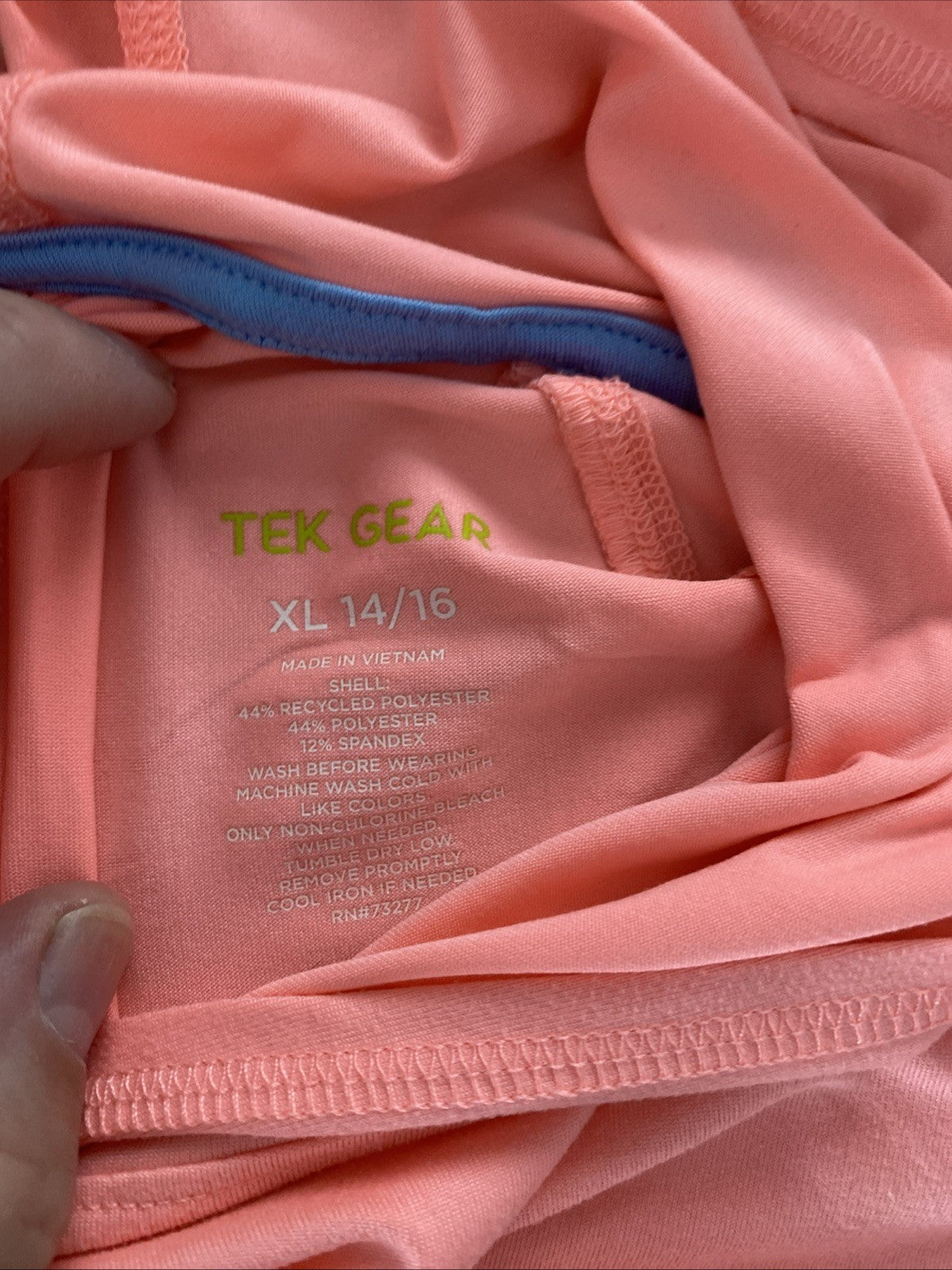 Tek gear girls extra-large 14/16 pull over pink