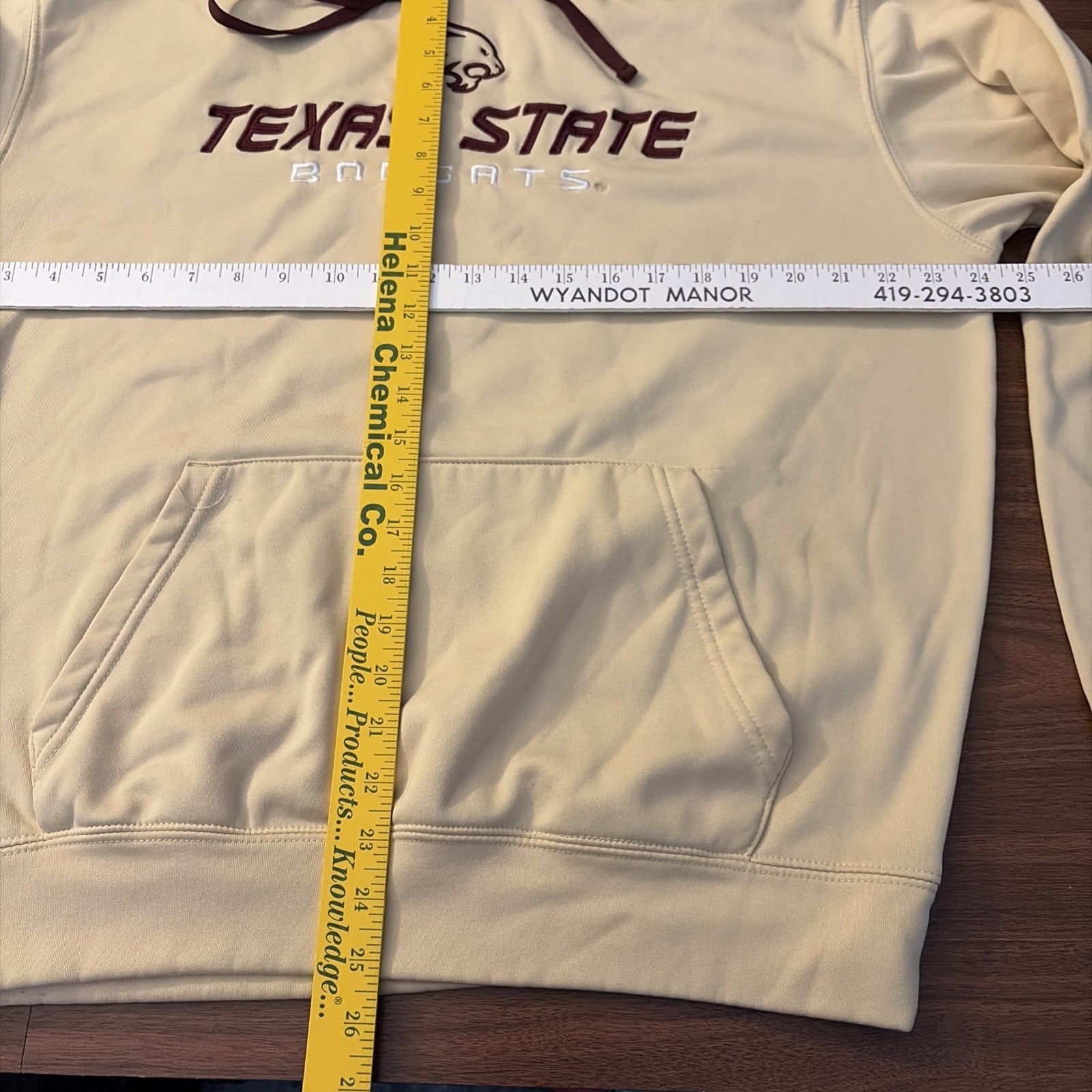 Stadium Athletics Texas State Bobcat Hooded Pullover Sweatshirt Long Sleeve