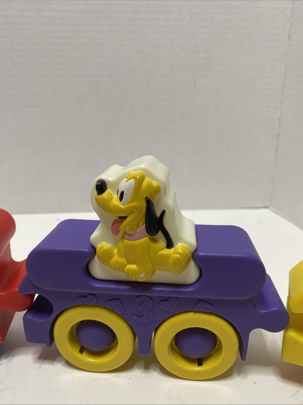 Rare Disney Roll Along Puzzle Train Vintage Mickey Minnie Goofy