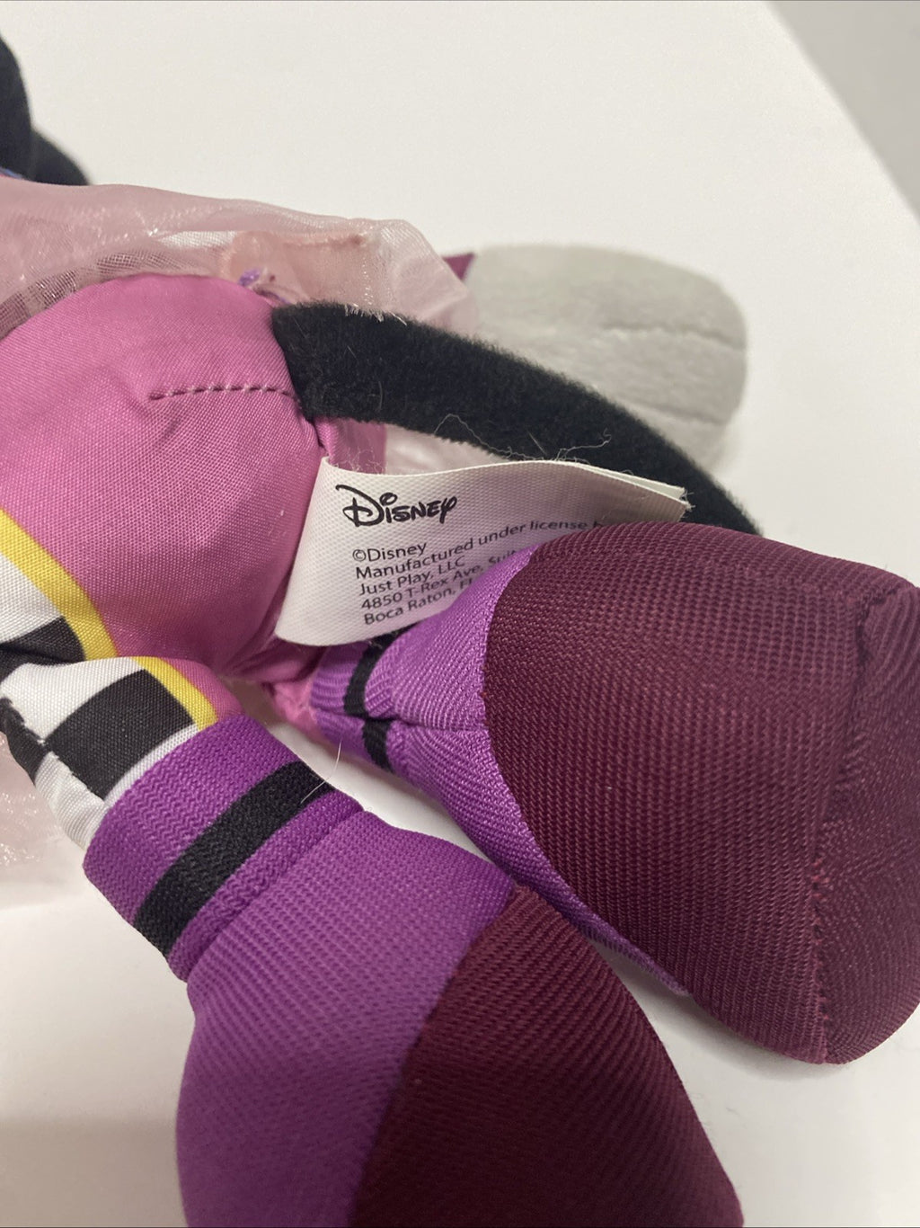 Disney~ Just Play * *Minnie Mouse - Race Car Attire w/Tutu * 10" Bean Bag Plush