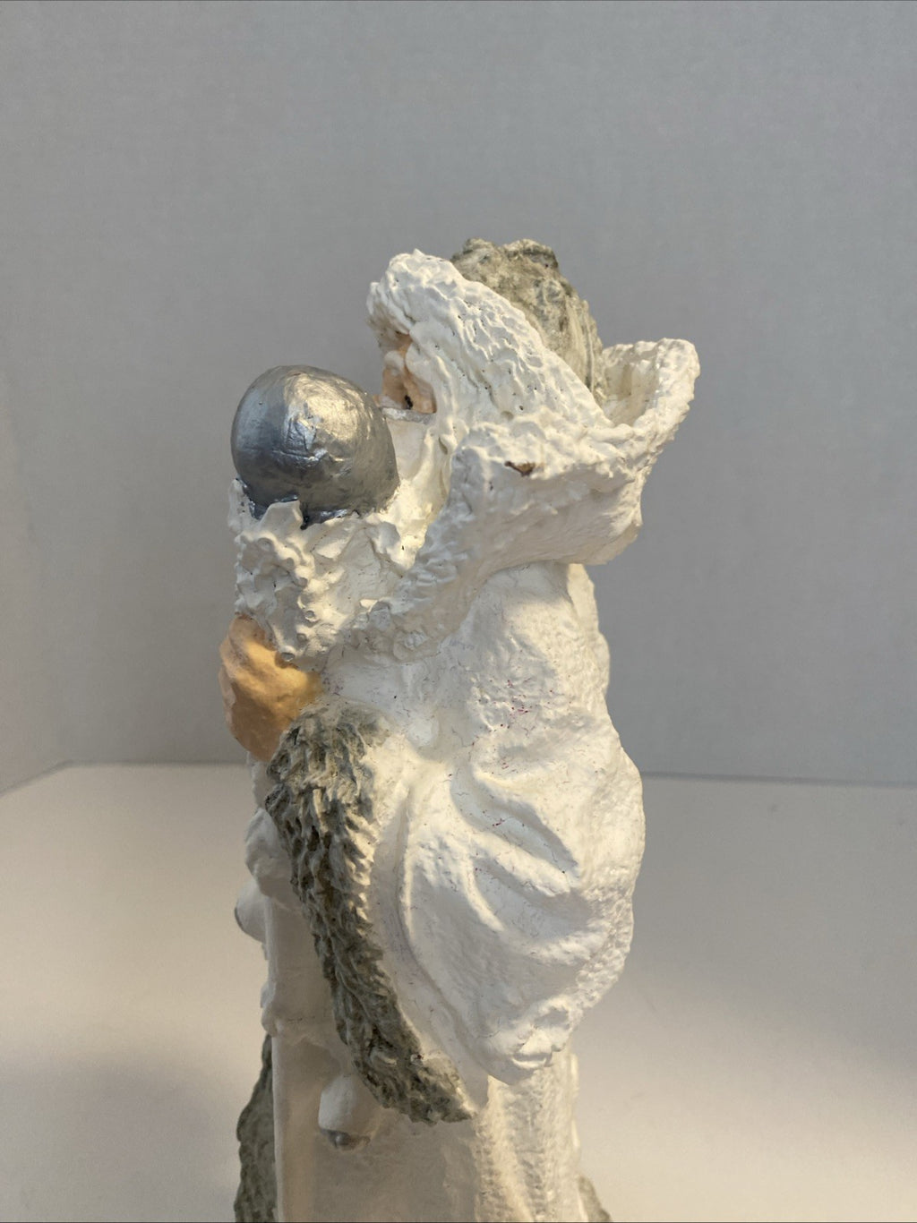 Santa Resin Figurine 12” Christmas Vintage statue with baby new year
