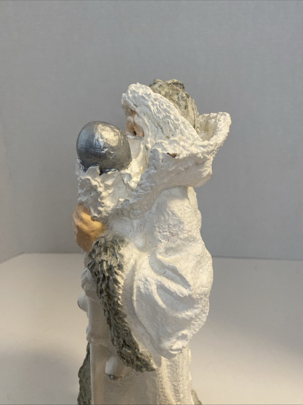 Santa Resin Figurine 12” Christmas Vintage statue with baby new year