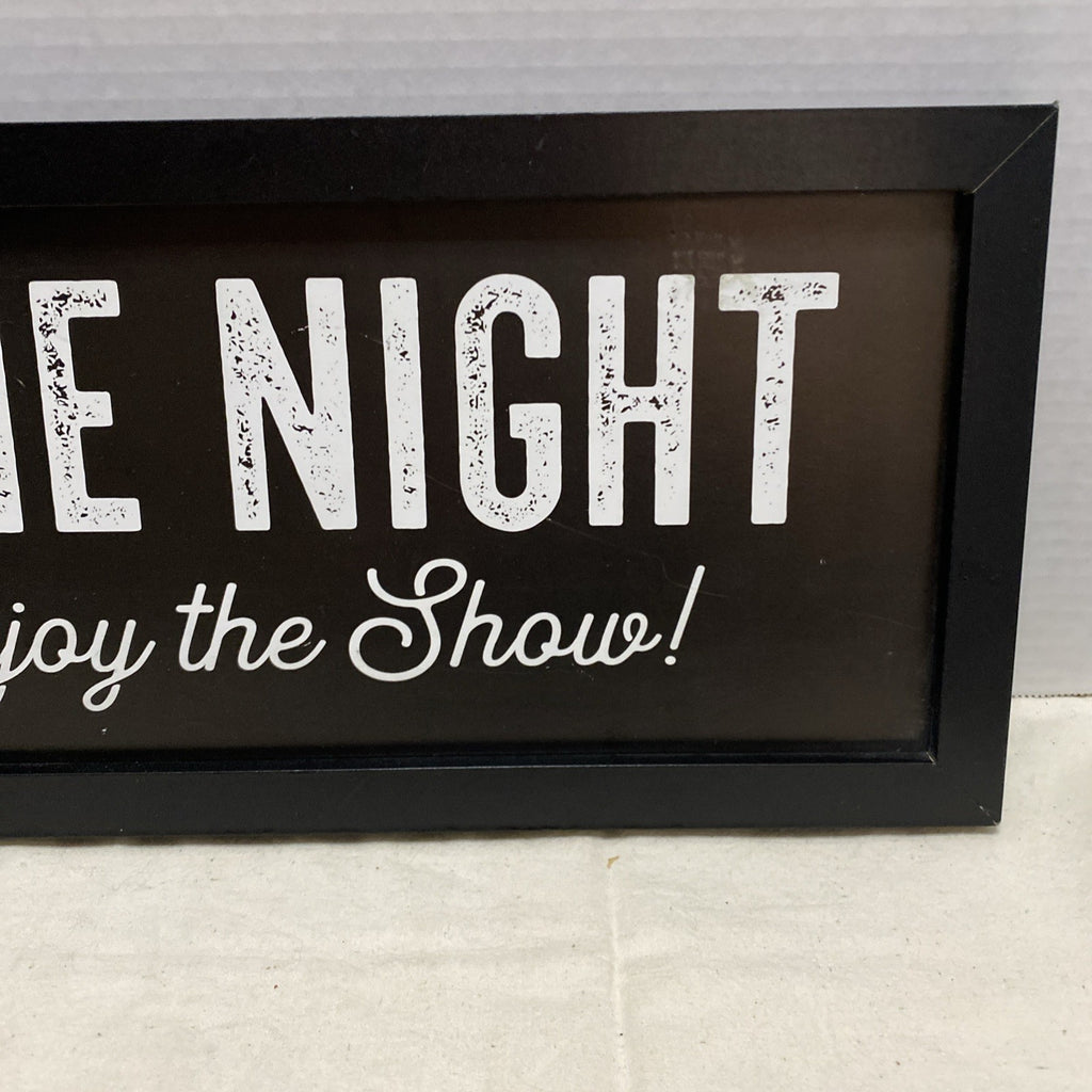 Disney Mickey Mouse Movie Night Home Theater Distressed Wall Decor Wood Sign