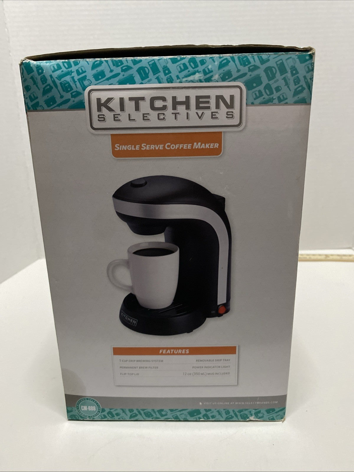 Kitchen Selectives Colors Single Serve Coffee Maker Black New Open Box