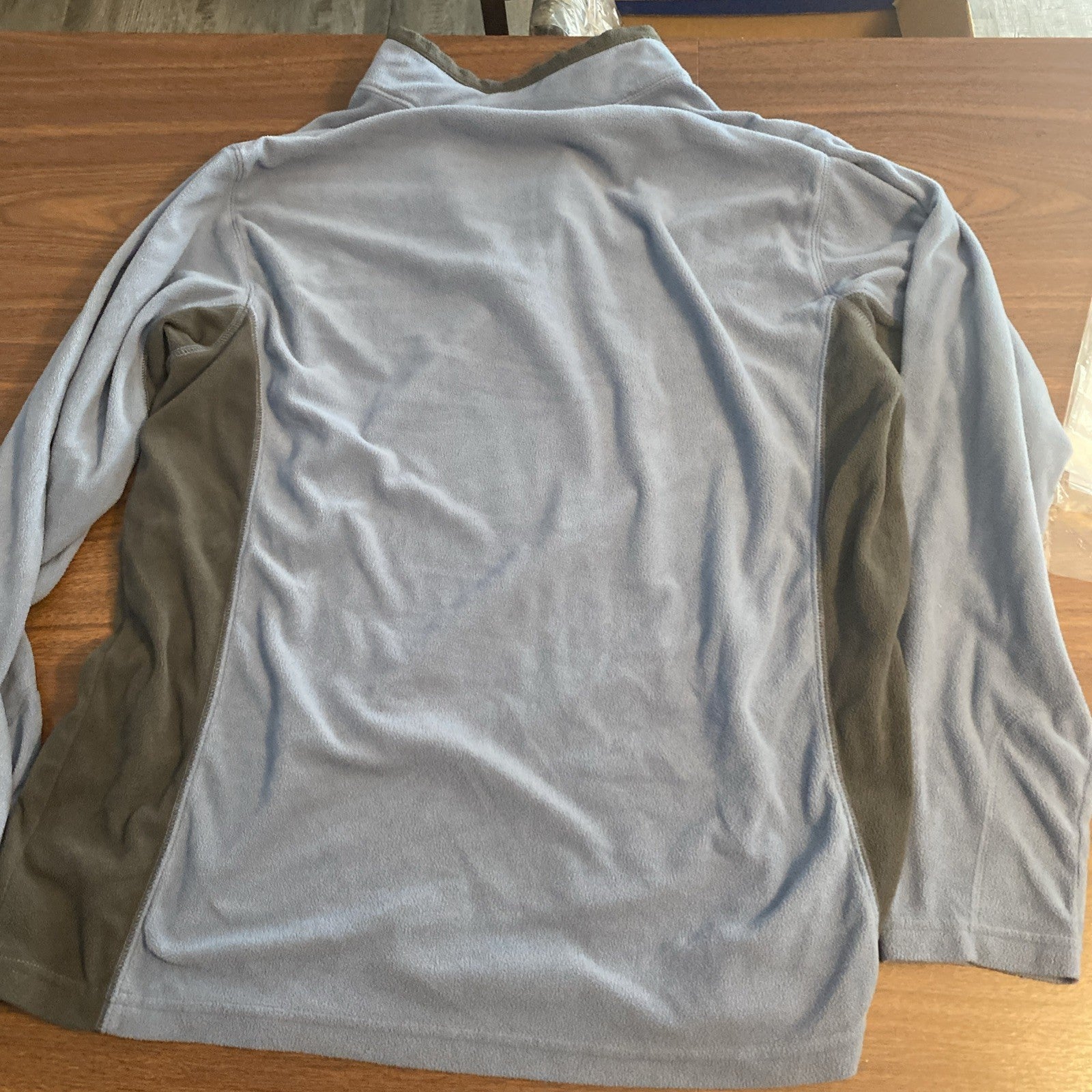 Columbia Sweater Adult Large  Blue Gray Outdoors Fleece Sweatshirt Mens