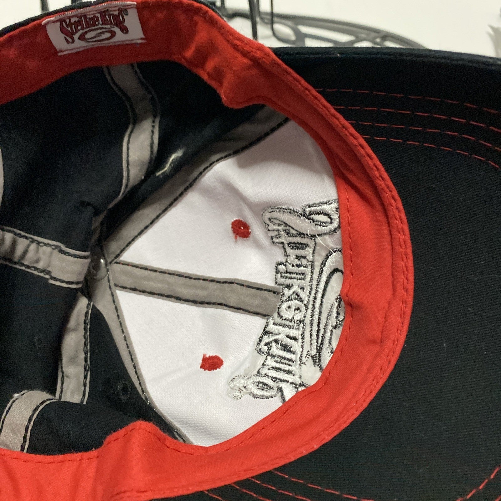 Strike King Black And Red Adjustable Baseball Hat Cap Fishing Bait Lure