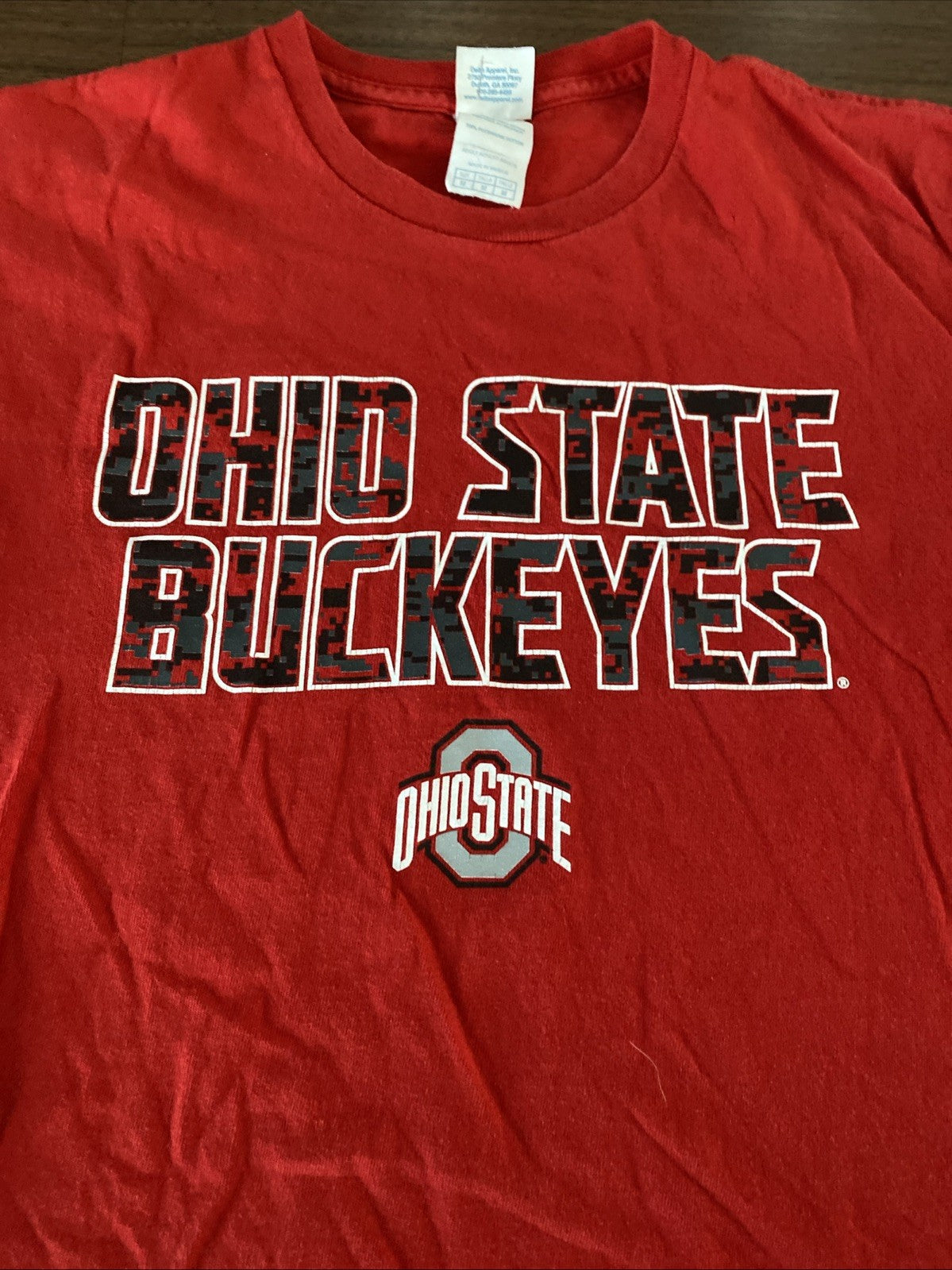 Ohio State Buckeyes Delta T Shirt Medium Red Short Sleeve