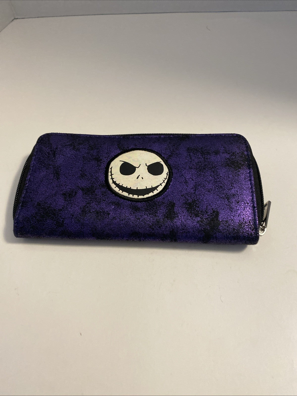 Used / Nightmare Skellington / Purple w/ Face / Zip Around / Wallet w/ Coin