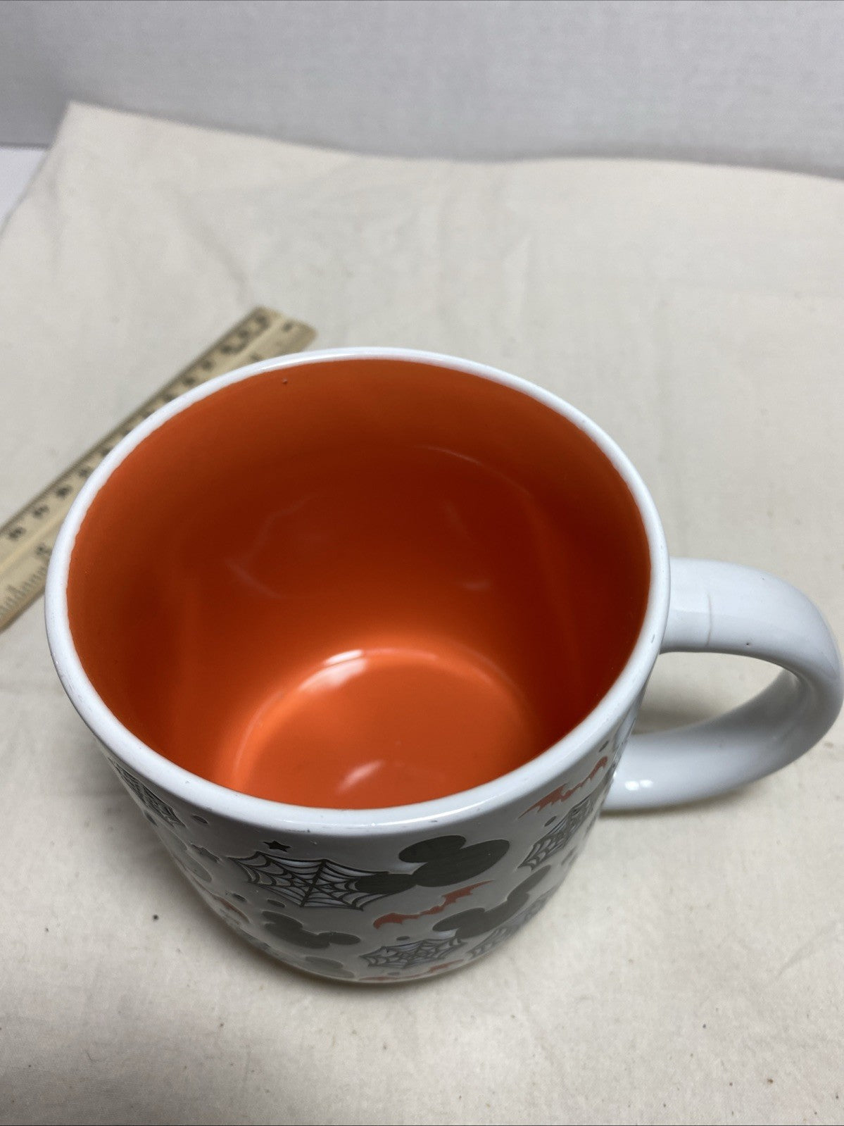Mickey Mouse Ears With Bats & Spiderweb Halloween Coffee Mug Disney
