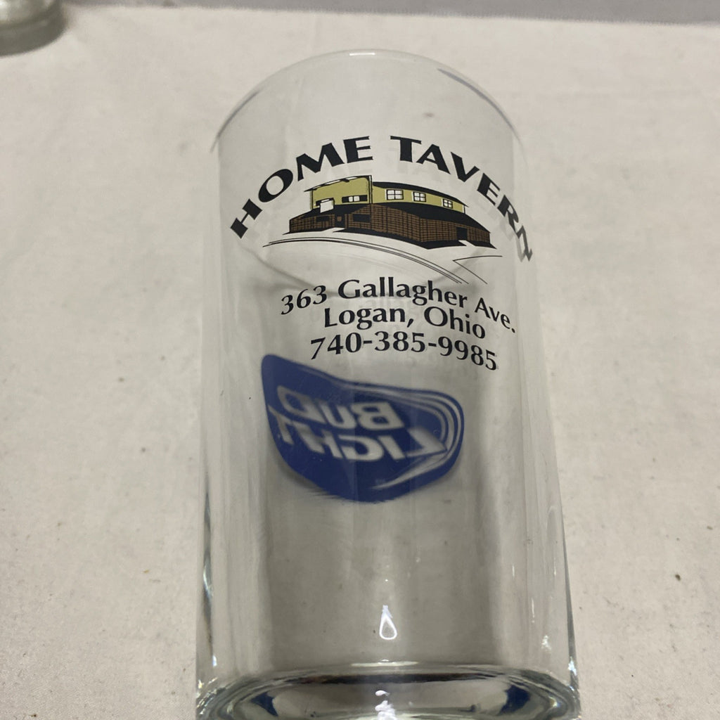 BUD LIGHT  BEER GLASS, HEAVY GLASS 6" TALL, 14 OZS