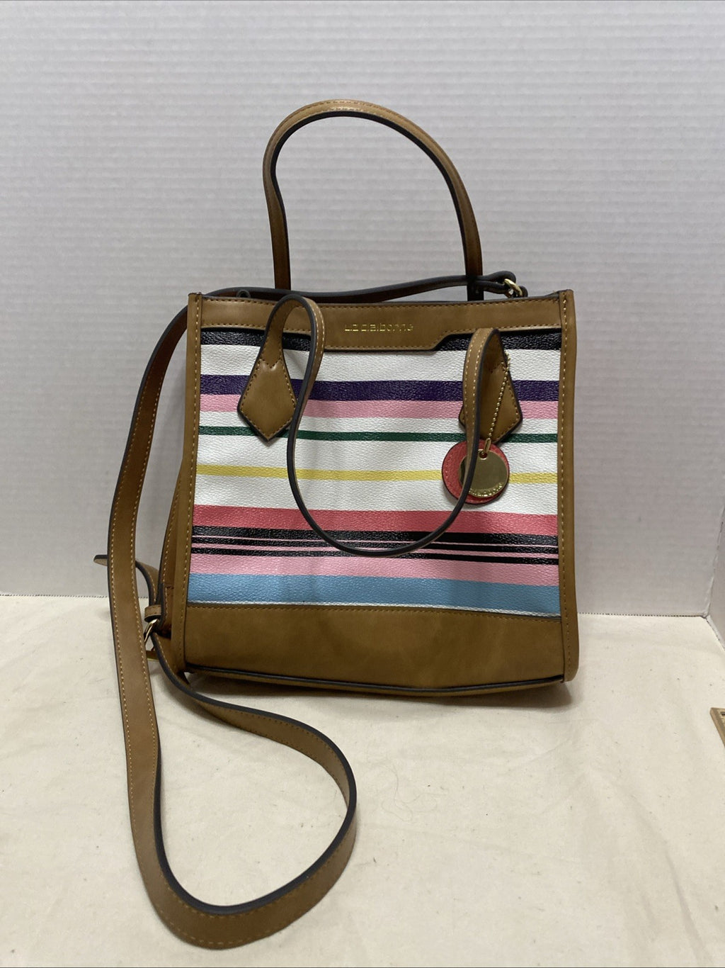 Liz Claiborne Tote Crossbody Bag Striped