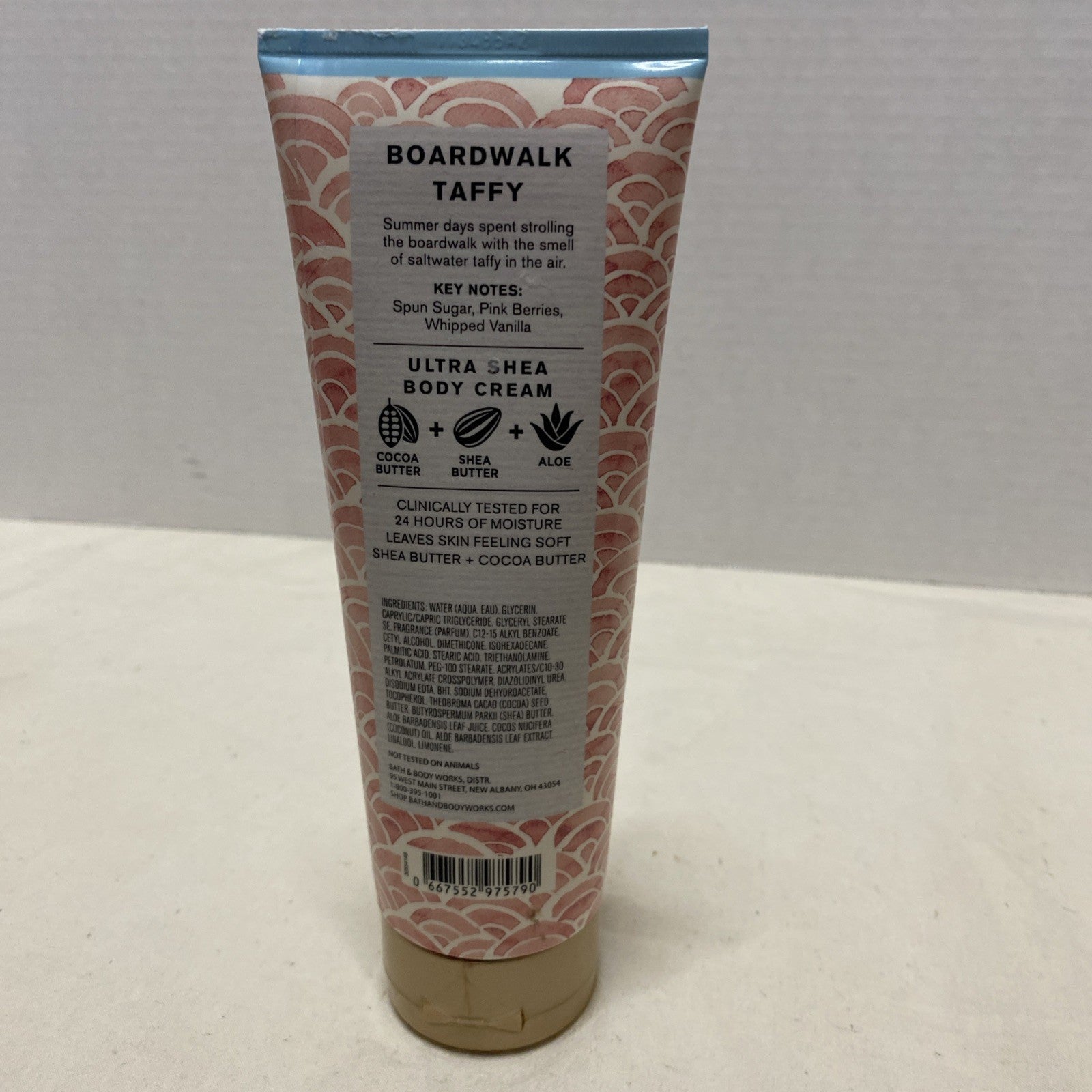 Bath & Body Works BOARDWALK TAFFY  24-Hours Moisture Ultra Shea Body Cream 8 oz
