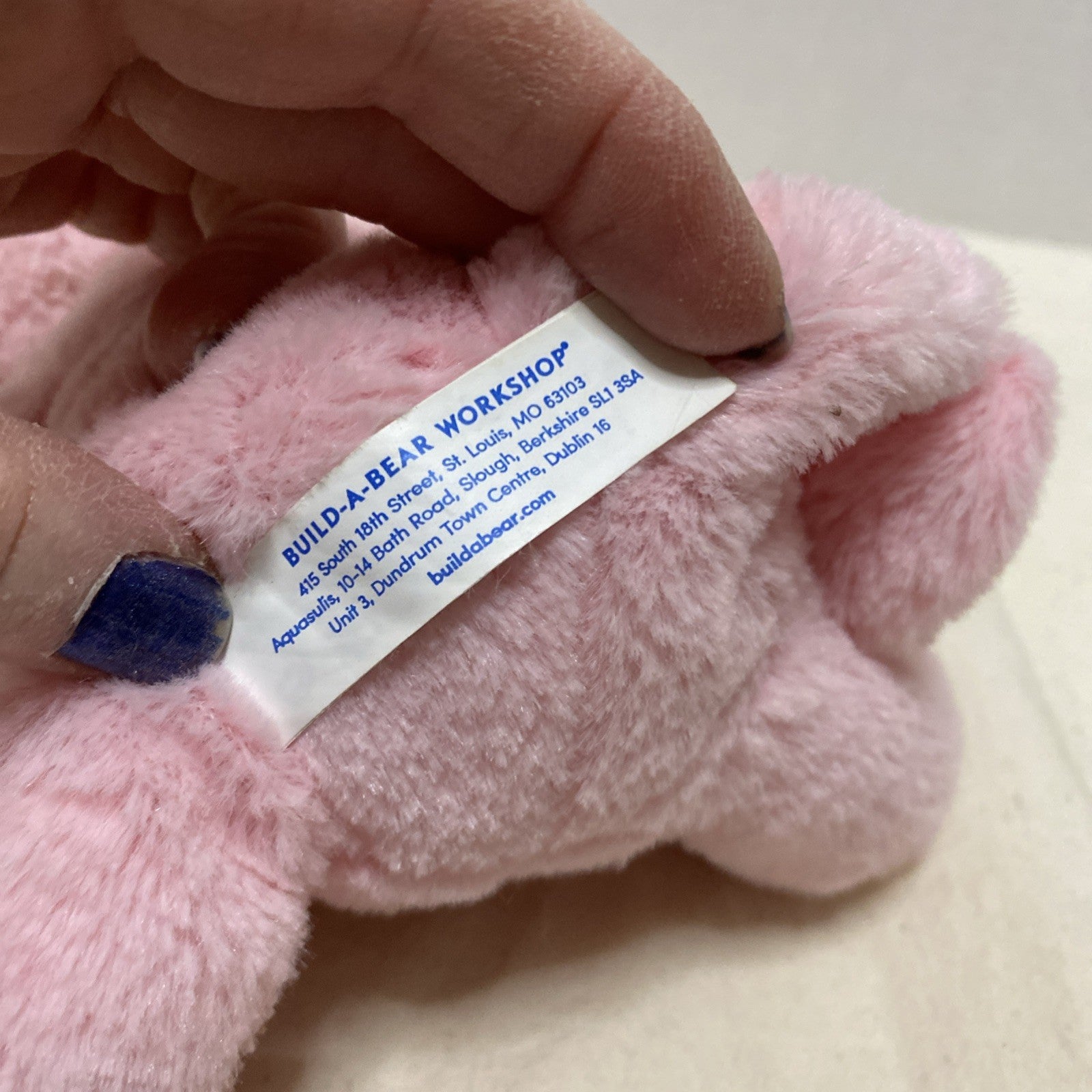 Build a Bear Buddies Pink Tiger Heart Smallfrys 7" Plush