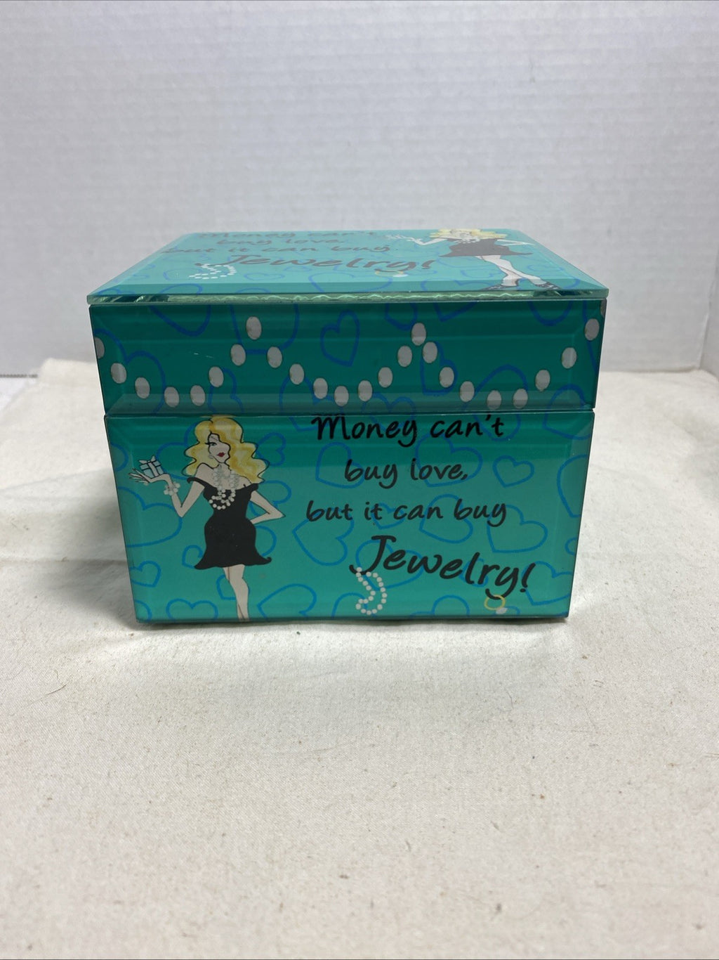 De-Lite ~ "Money Can't Buy Love, But It Can Buy Jewelry" ~ WOOD JEWELRY BOX