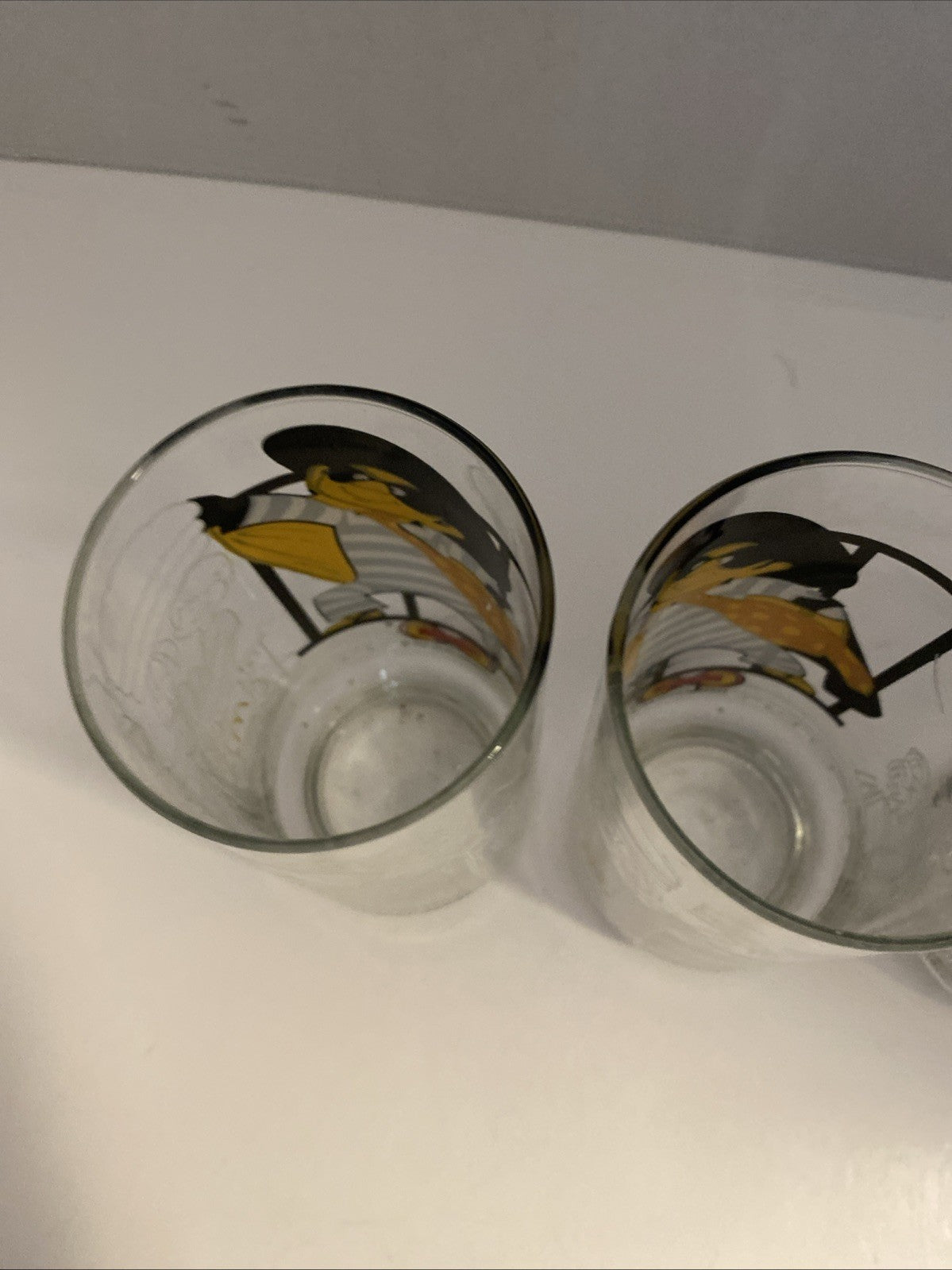 1977 McDonald's HAMBURGLAR McDonaldland Action Series Glass - Vintage Set Of 4