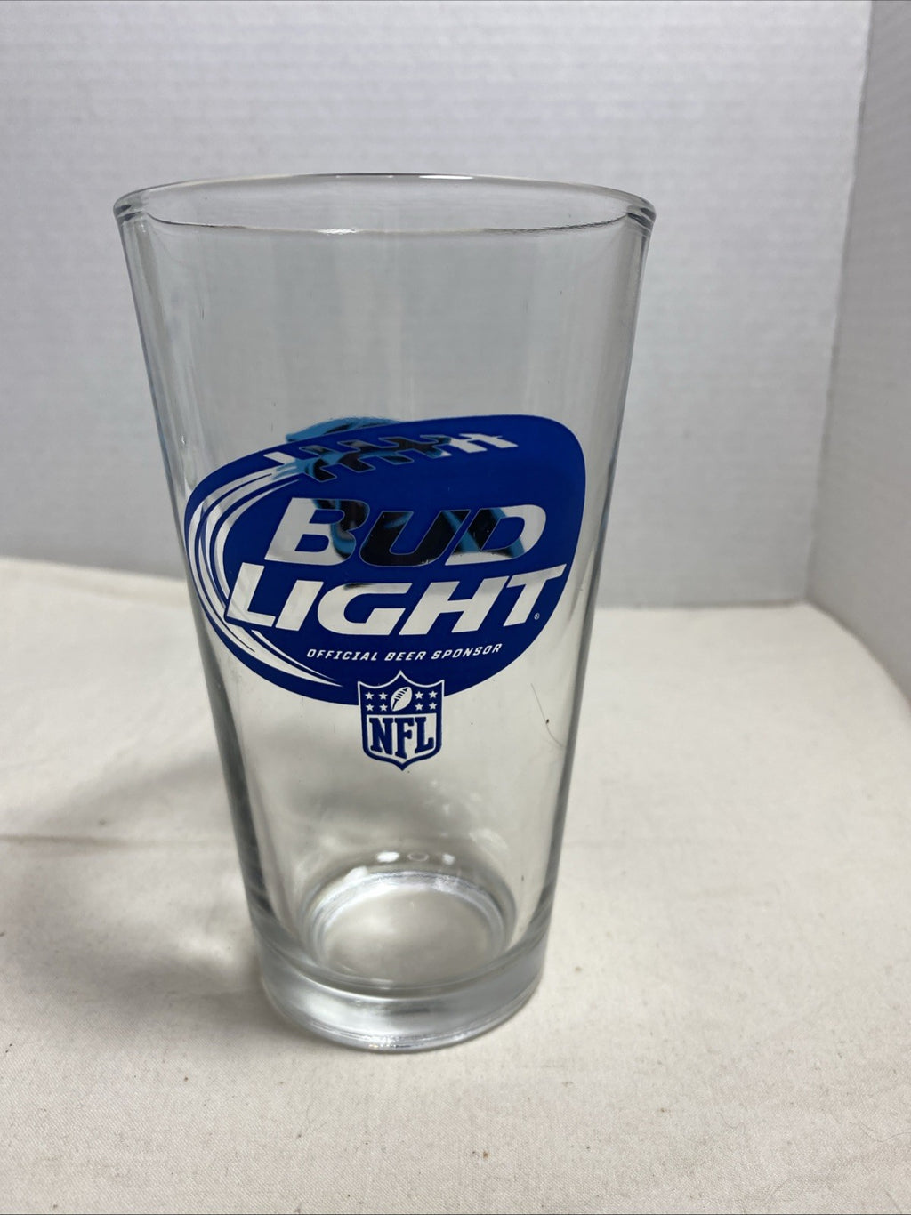 NFL Carolina Panthers Bud Light Glass  Carolina Panther Pint Glass