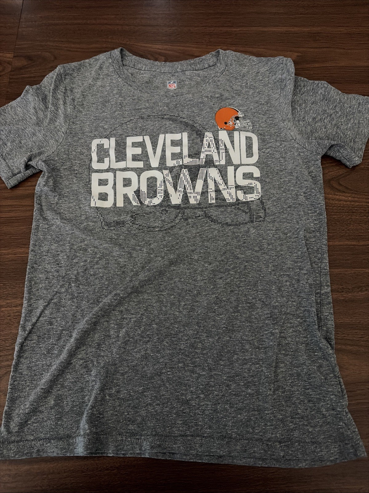 NFL Cleveland Browns Youth Medium 10–12 Short Sleeve T-Shirt Gray