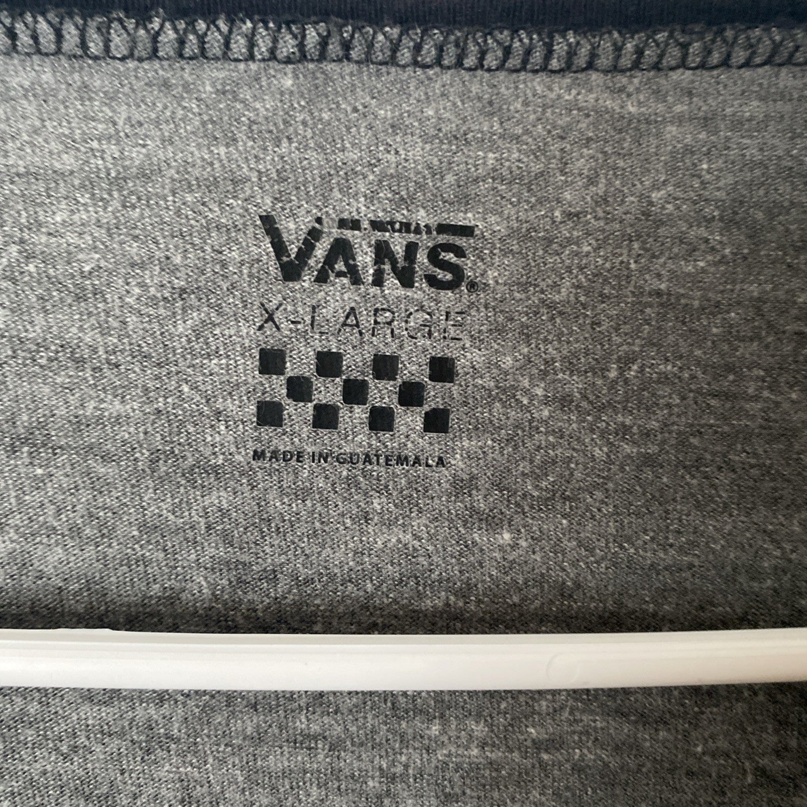 Vans Off The Wall Men’s Long Sleeve Gray  Pullover Logo Shirt Large