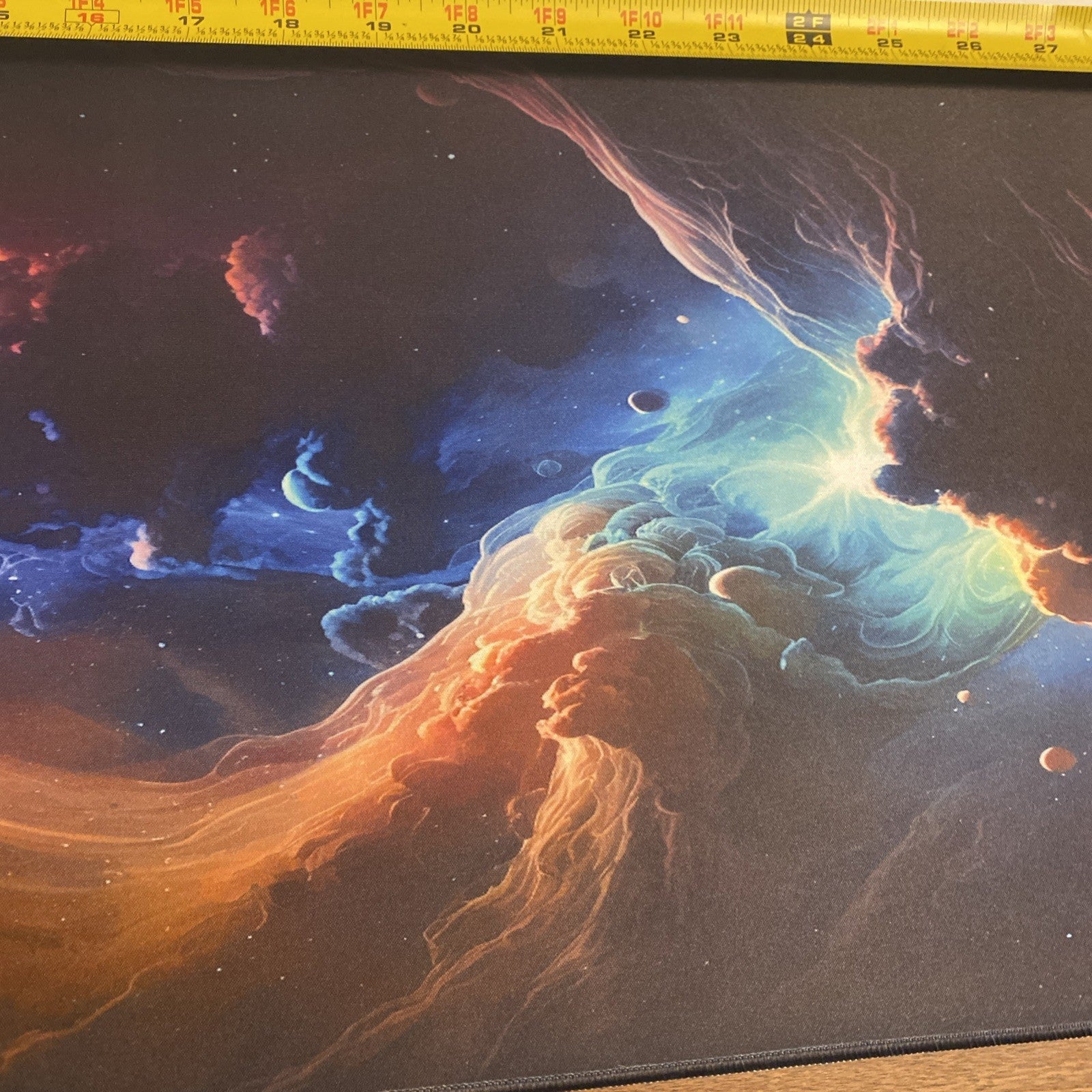 Large Extended Galaxy Gaming Mouse Pad. 30 X 12 See Pic For Measurements