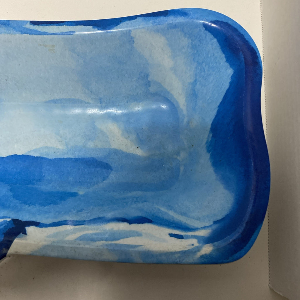 25" Nautica BLUE WHALE MELAMINE SERVING DISH. 21" long. HEAVY.   SUPER NICE!
