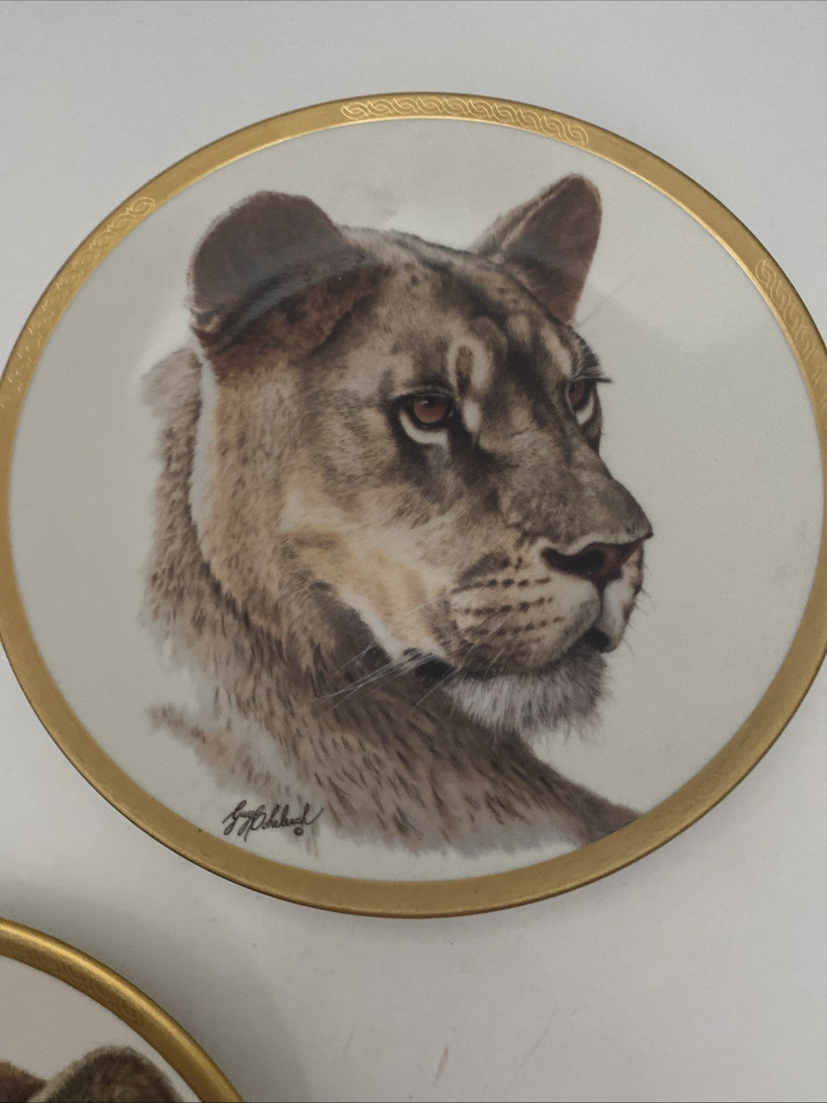 Vintage 1994 Lenox Great Cats of the World Collector Plates Lot Of 5